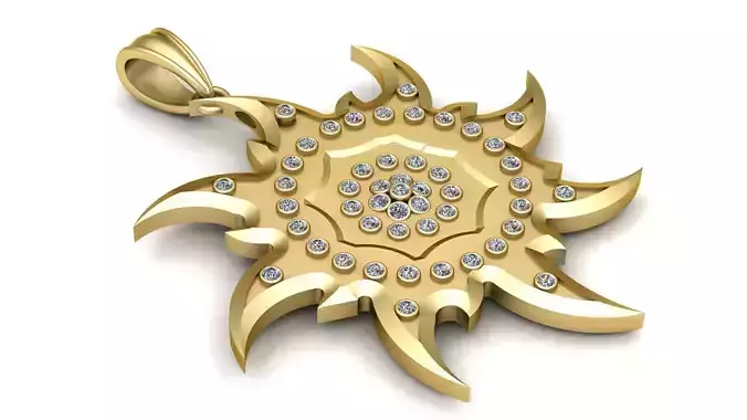 sun gld pendant 3d printable moedel 