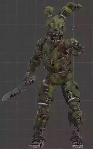 Springtrap 3d figure model from Five Nights at Freddys