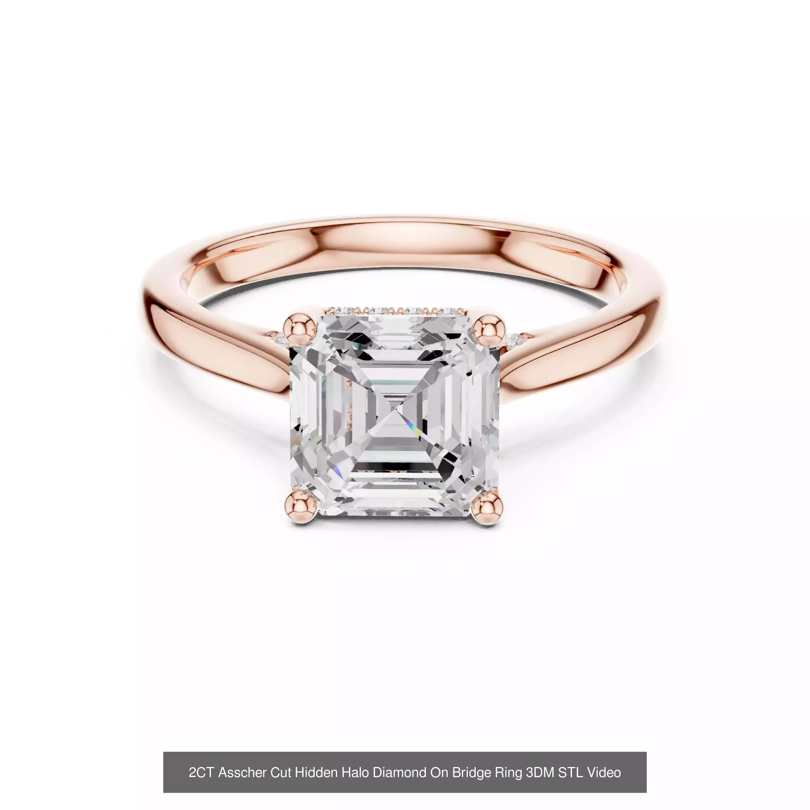 203 Hidden Halo or Diamond Rings 3DM STL OBJ FBX 3 Render Video 3D Model Collection_92