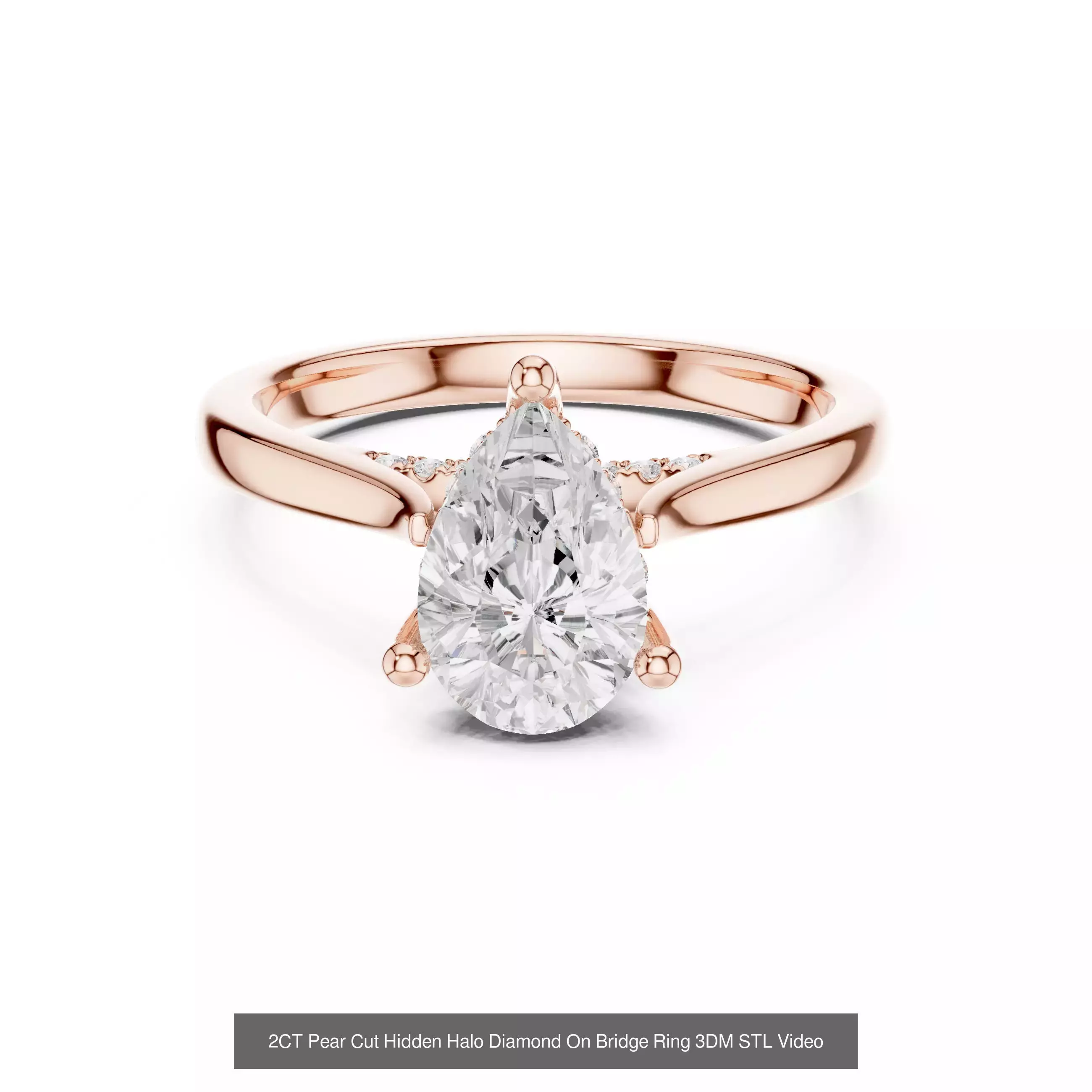 203 Hidden Halo or Diamond Rings 3DM STL OBJ FBX 3 Render Video 3D Model Collection_96