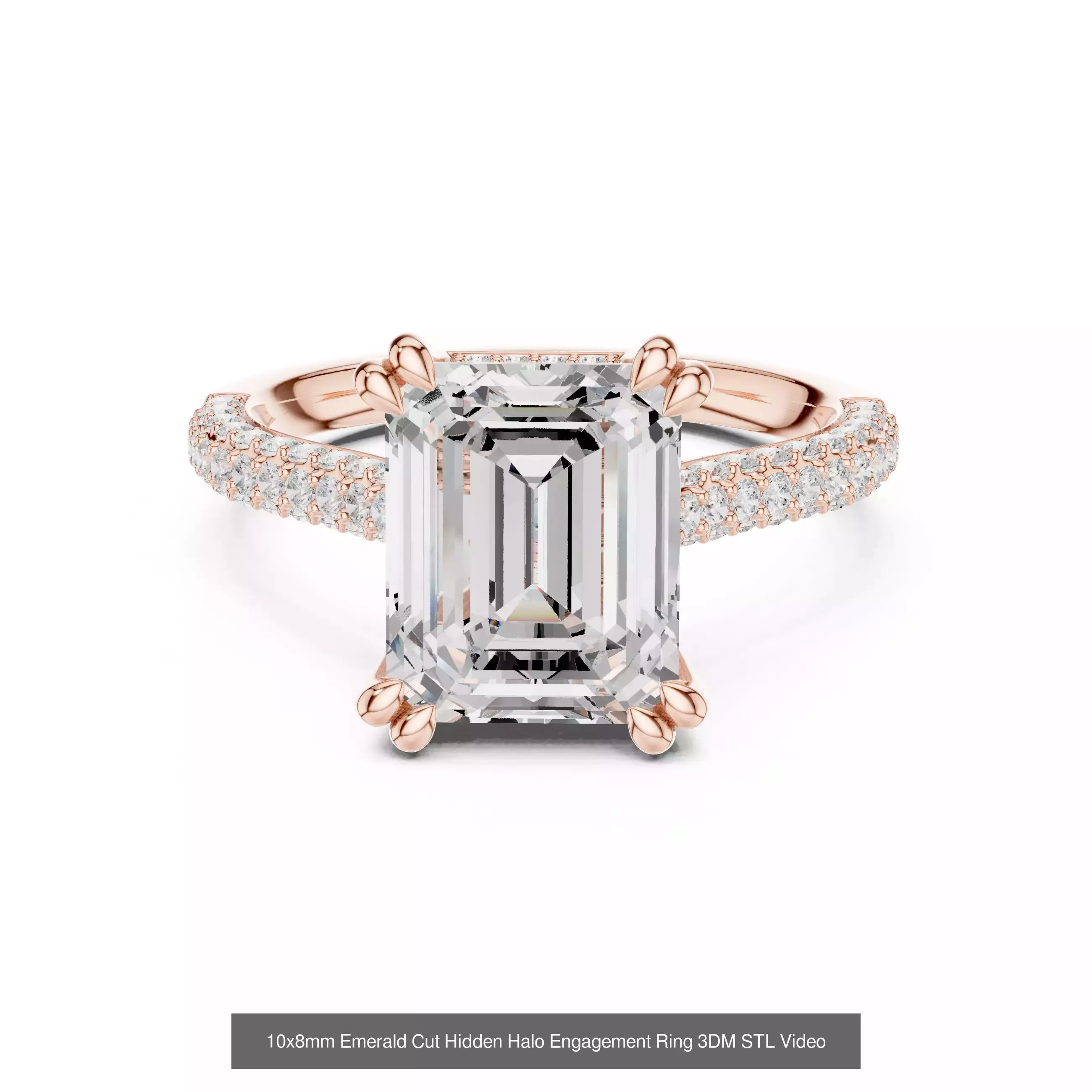 203 Hidden Halo or Diamond Rings 3DM STL OBJ FBX 3 Render Video 3D Model Collection_70