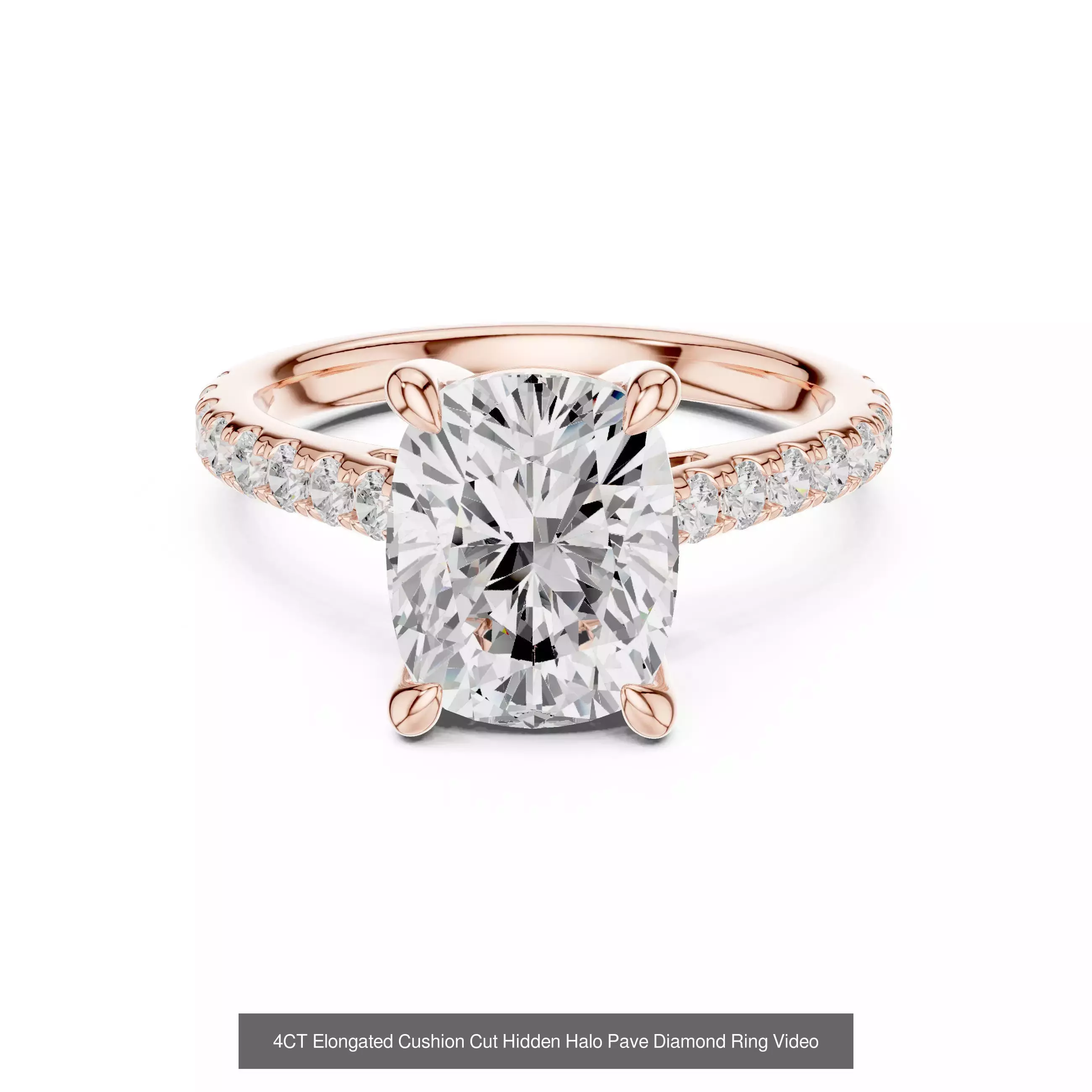 203 Hidden Halo or Diamond Rings 3DM STL OBJ FBX 3 Render Video 3D Model Collection_133