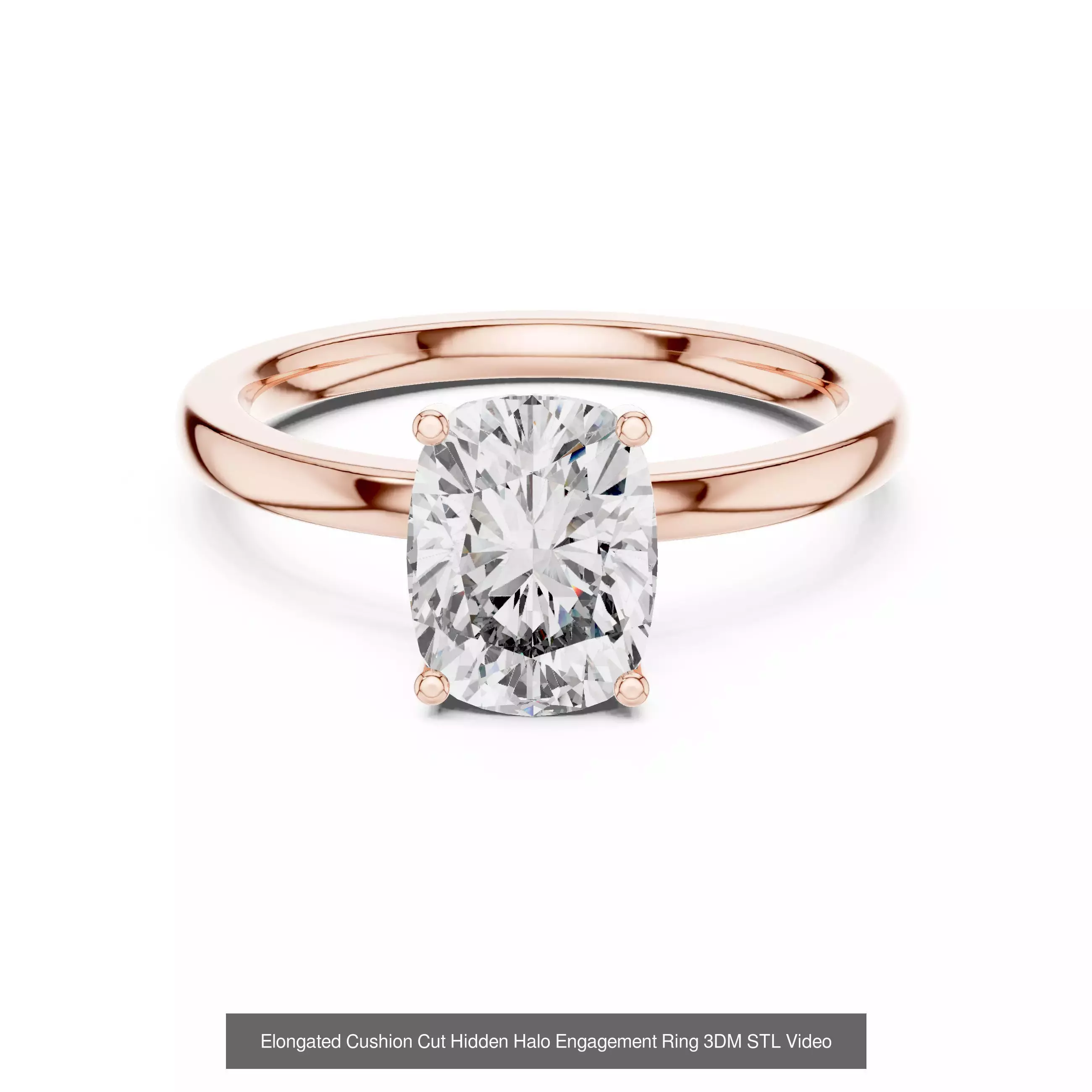 203 Hidden Halo or Diamond Rings 3DM STL OBJ FBX 3 Render Video 3D Model Collection_43