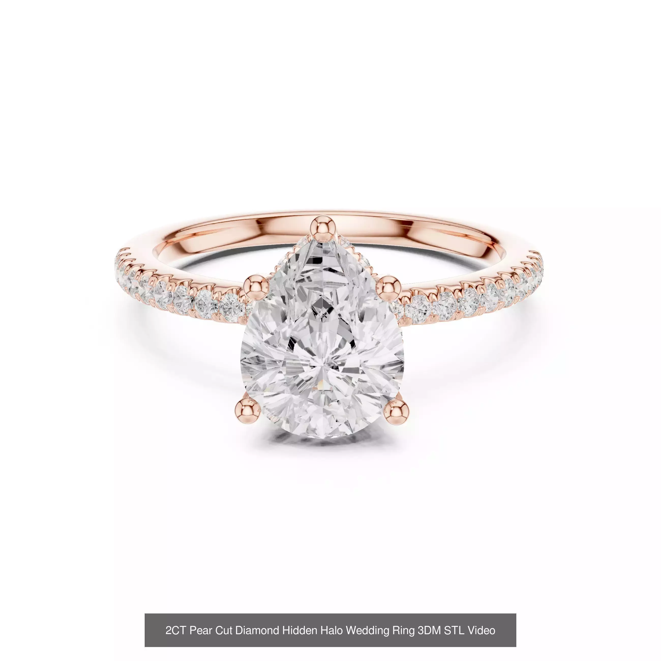 203 Hidden Halo or Diamond Rings 3DM STL OBJ FBX 3 Render Video 3D Model Collection_88