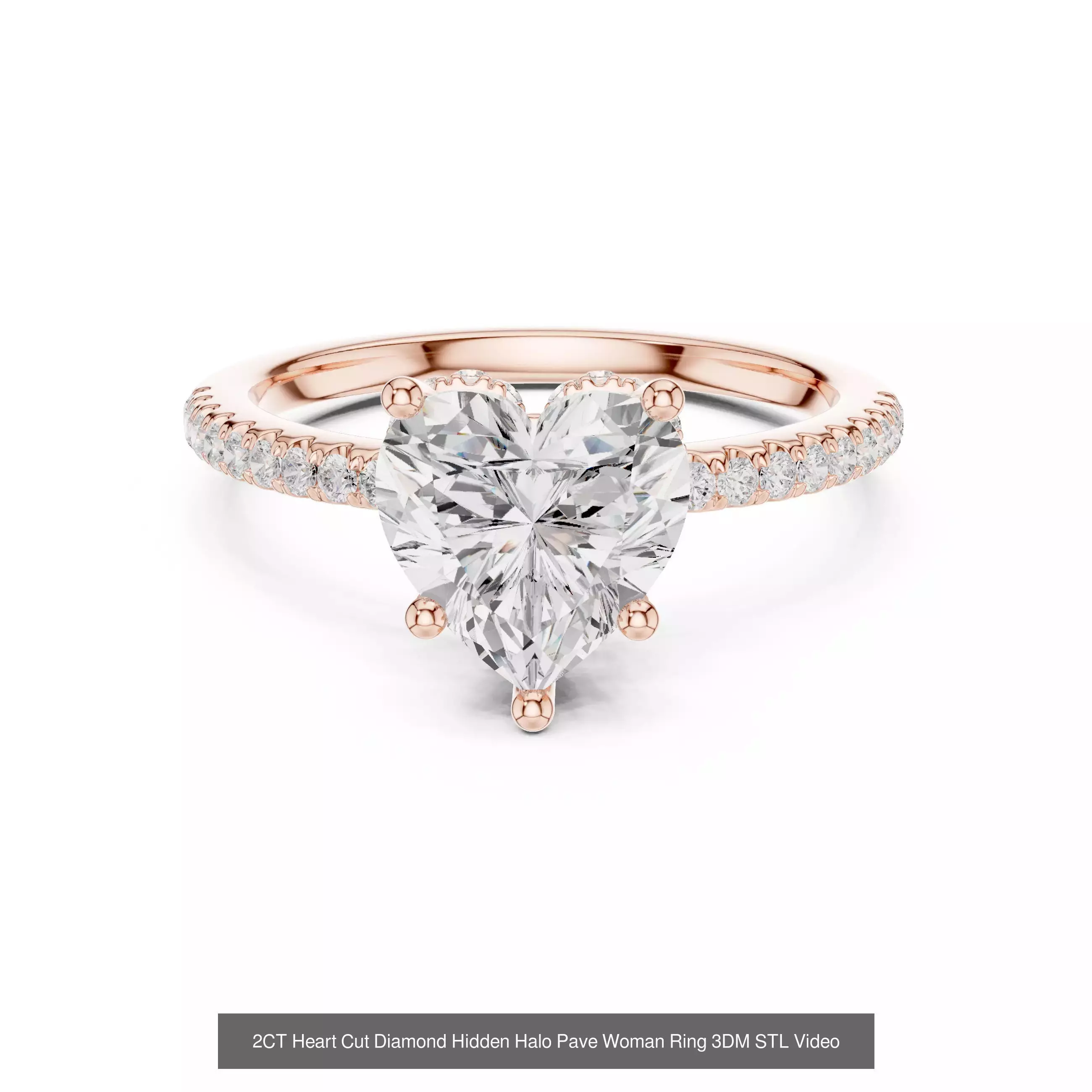 203 Hidden Halo or Diamond Rings 3DM STL OBJ FBX 3 Render Video 3D Model Collection_85