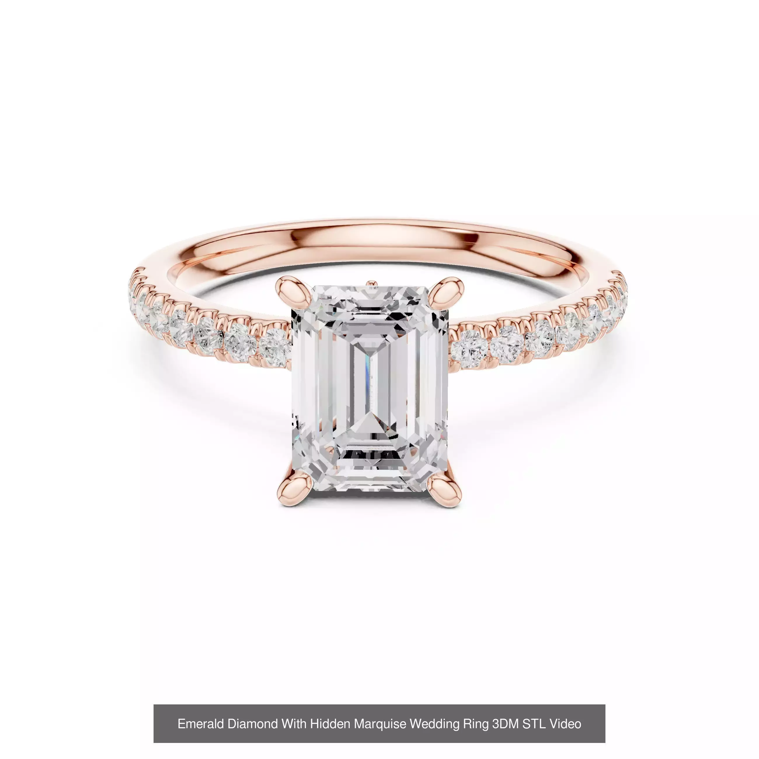 203 Hidden Halo or Diamond Rings 3DM STL OBJ FBX 3 Render Video 3D Model Collection_183