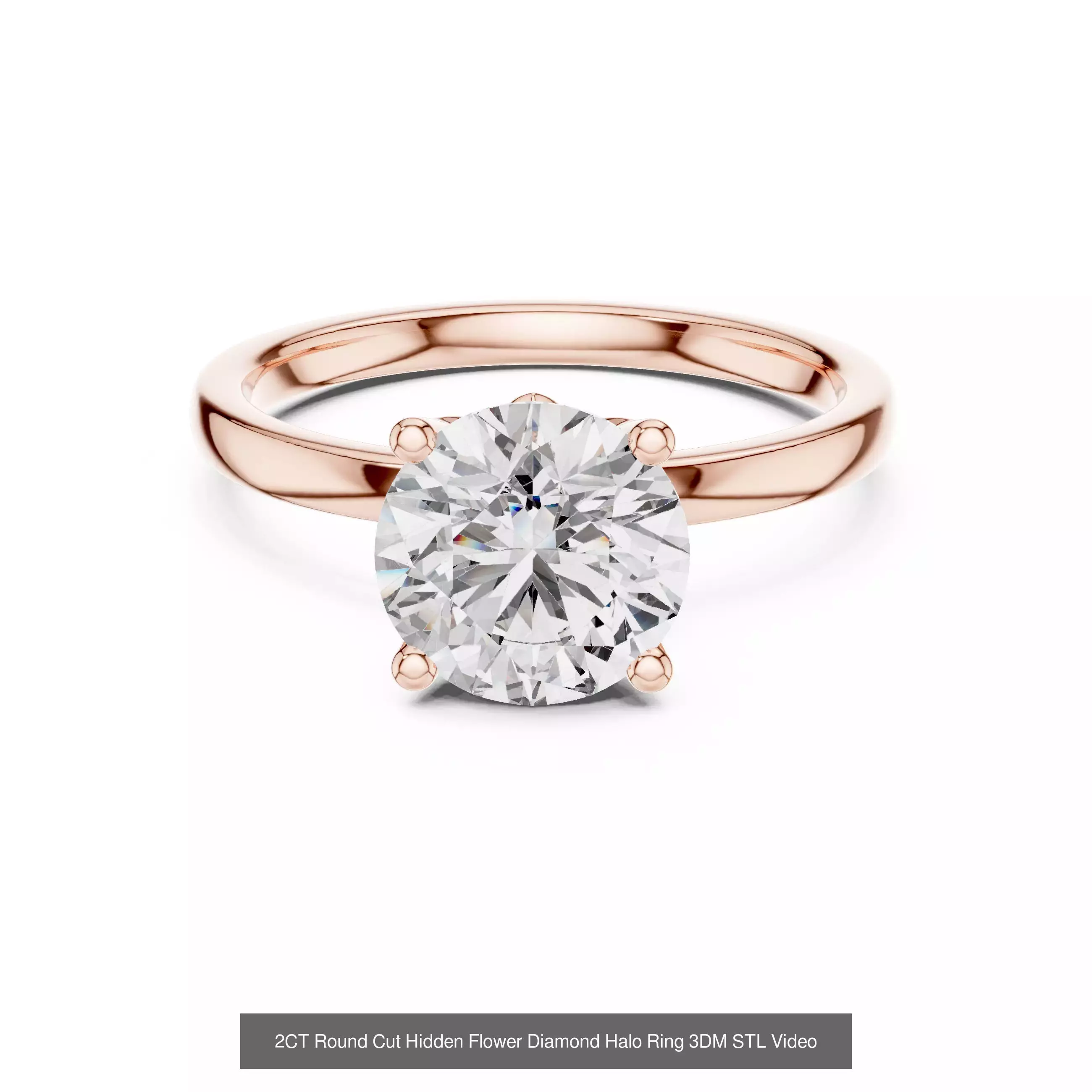 203 Hidden Halo or Diamond Rings 3DM STL OBJ FBX 3 Render Video 3D Model Collection_57