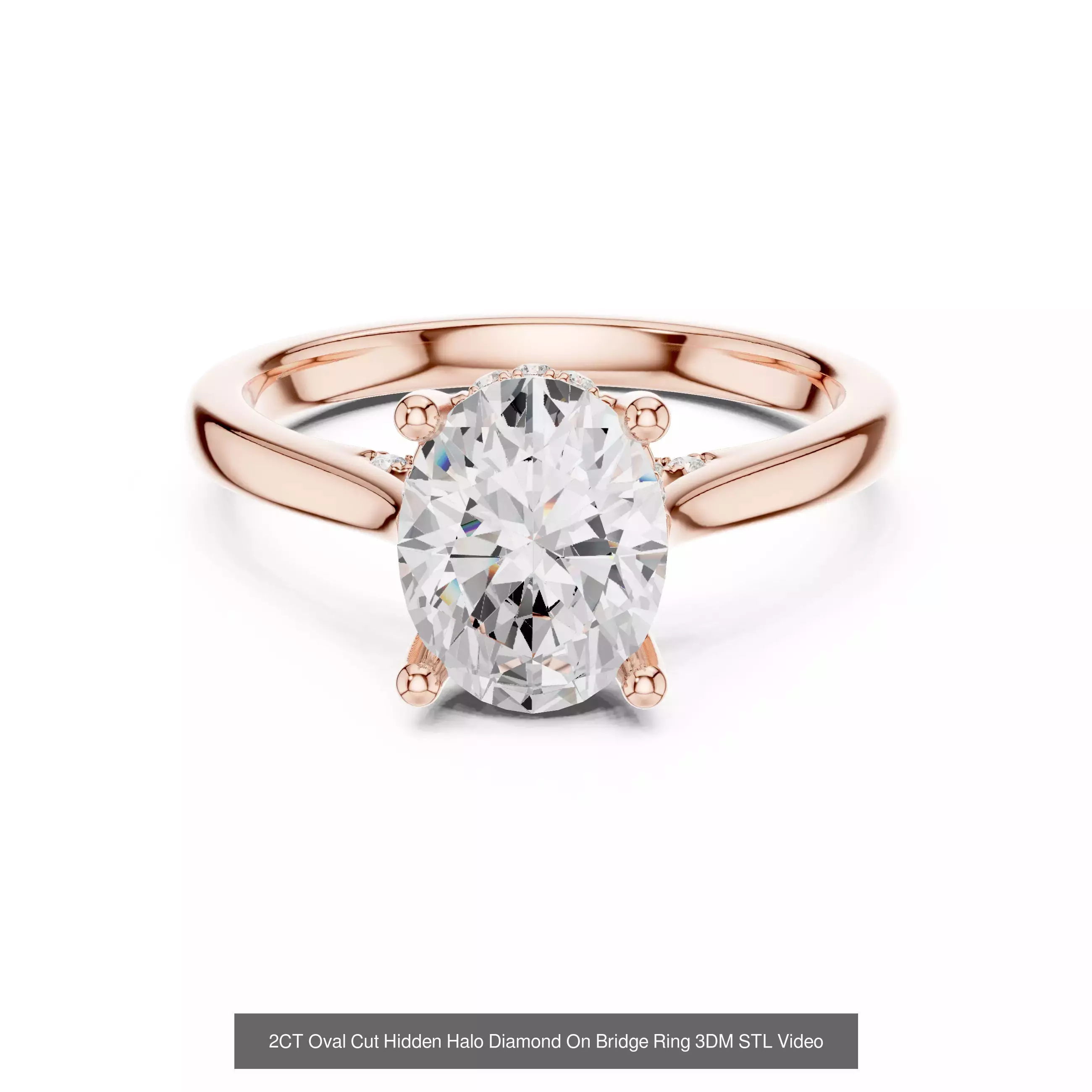 203 Hidden Halo or Diamond Rings 3DM STL OBJ FBX 3 Render Video 3D Model Collection_95