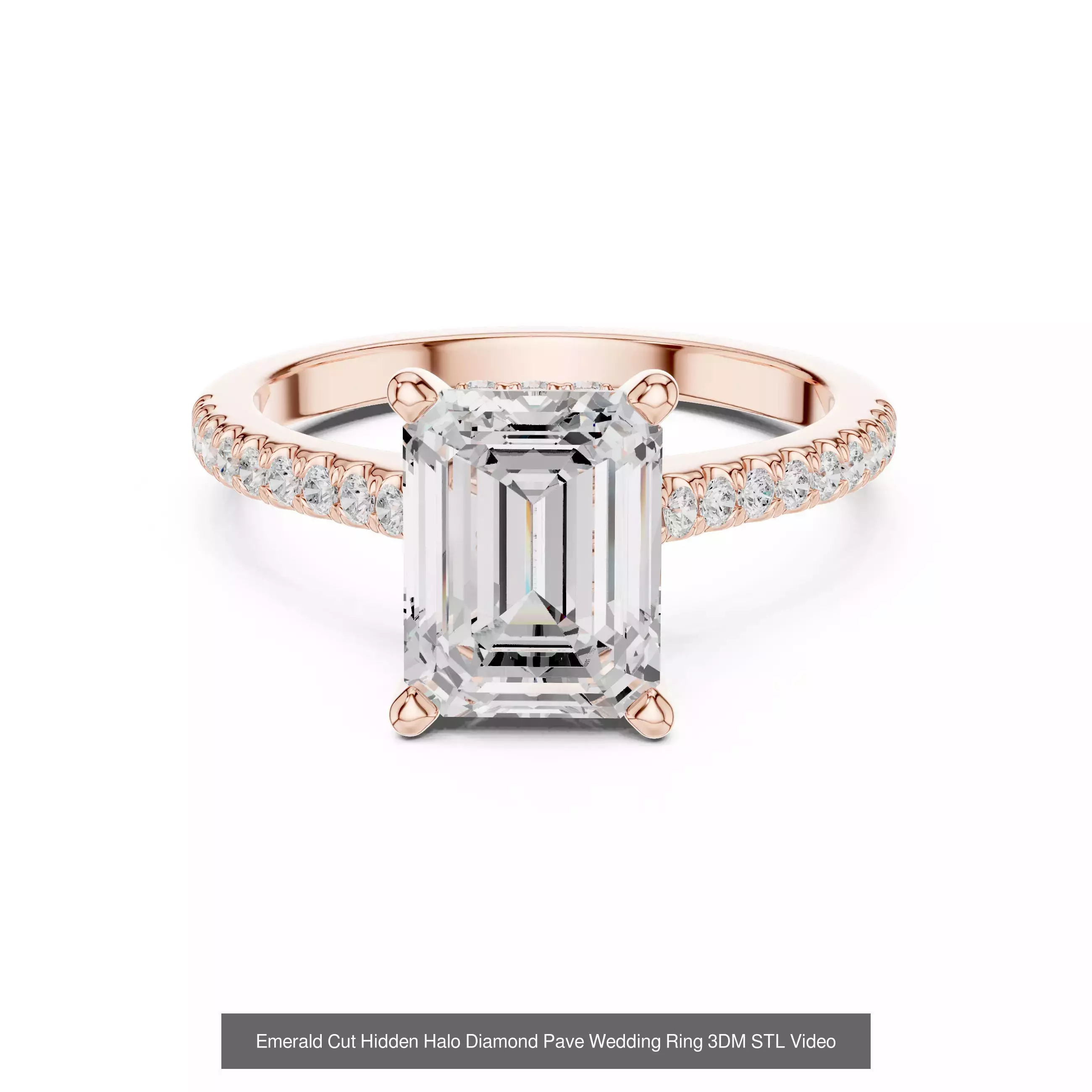 203 Hidden Halo or Diamond Rings 3DM STL OBJ FBX 3 Render Video 3D Model Collection_201