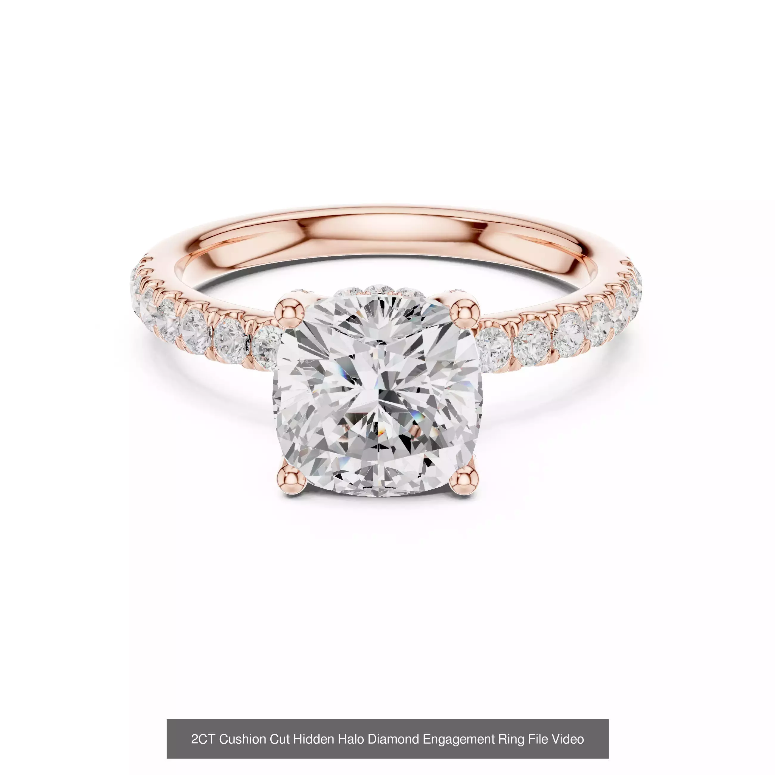 203 Hidden Halo or Diamond Rings 3DM STL OBJ FBX 3 Render Video 3D Model Collection_165