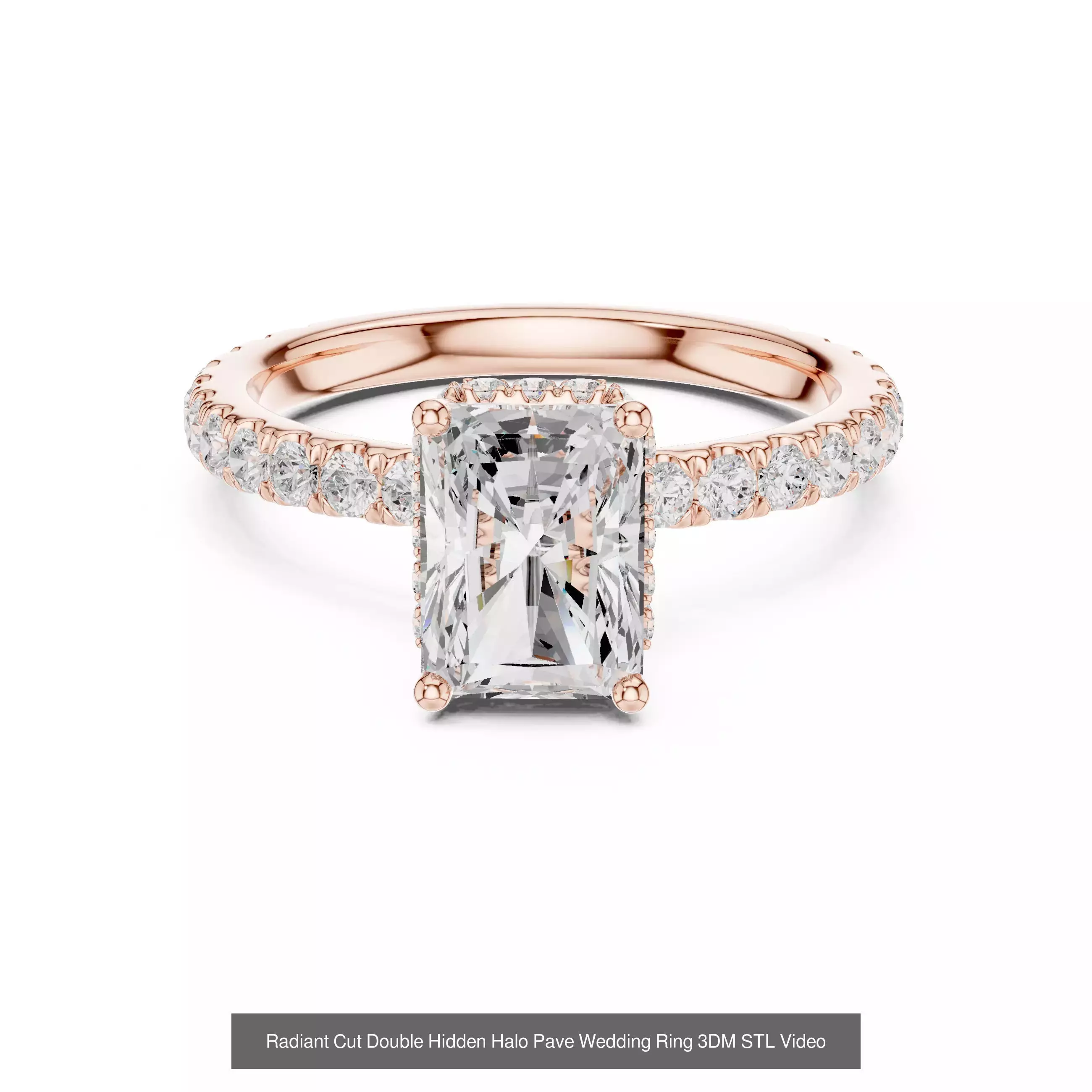 203 Hidden Halo or Diamond Rings 3DM STL OBJ FBX 3 Render Video 3D Model Collection_179