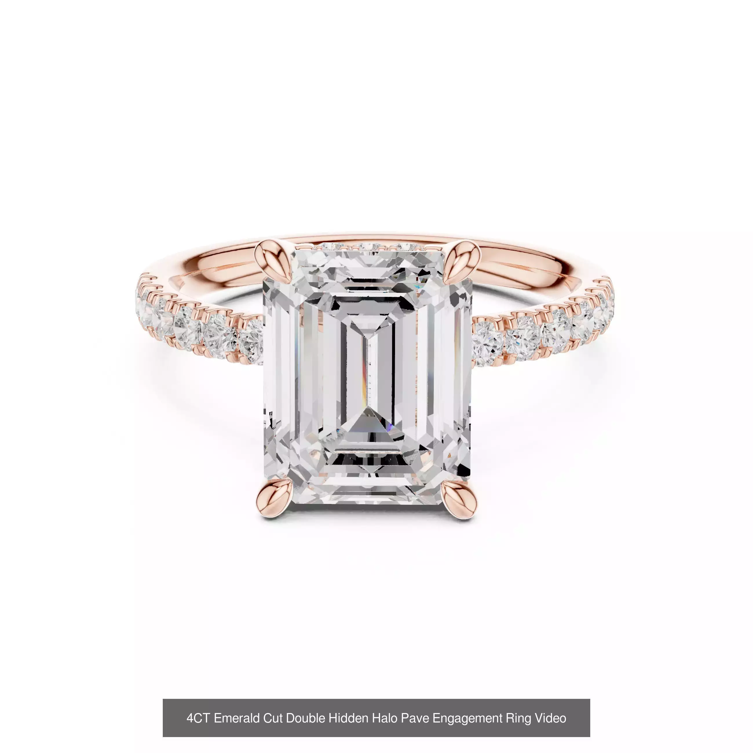 203 Hidden Halo or Diamond Rings 3DM STL OBJ FBX 3 Render Video 3D Model Collection_157