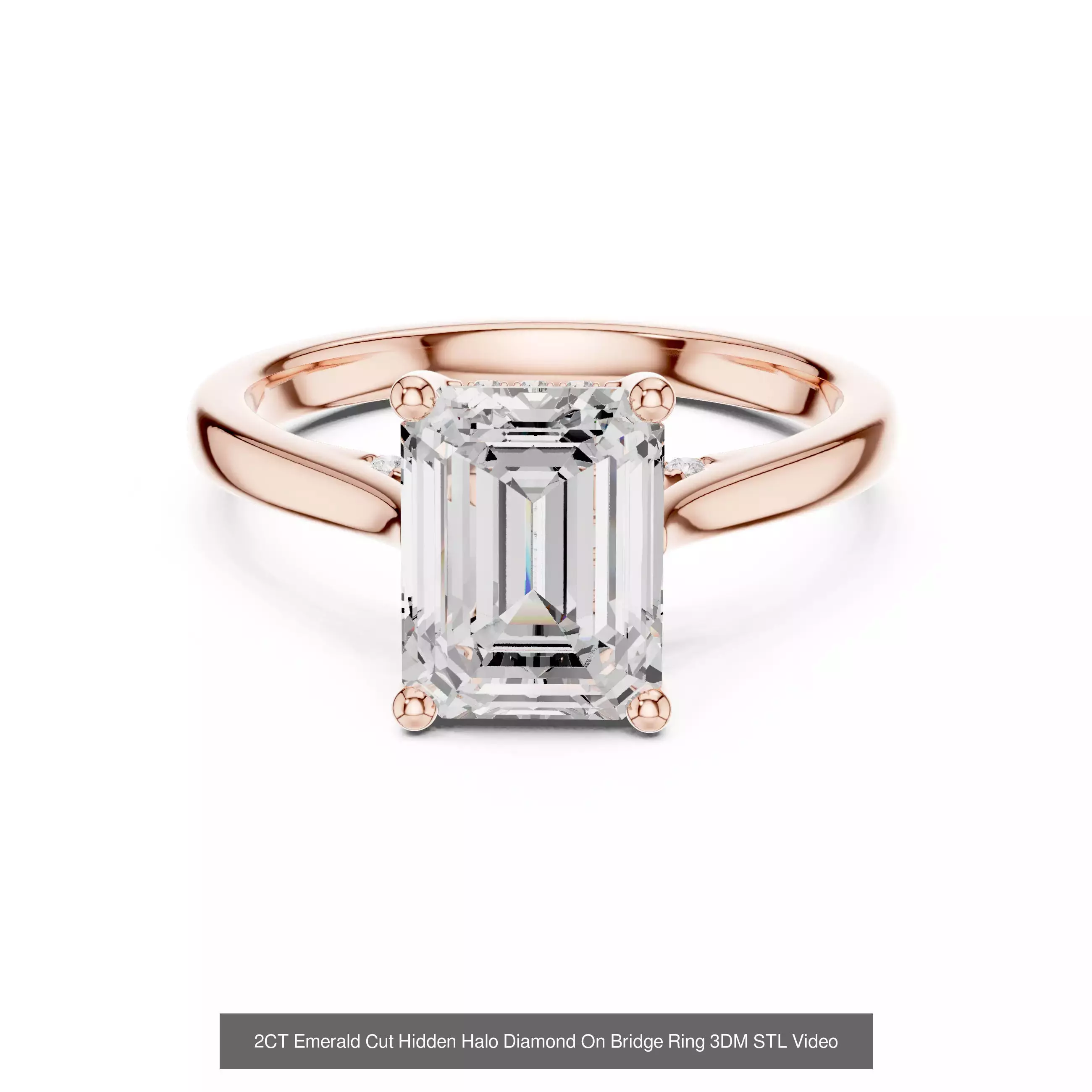 203 Hidden Halo or Diamond Rings 3DM STL OBJ FBX 3 Render Video 3D Model Collection_93