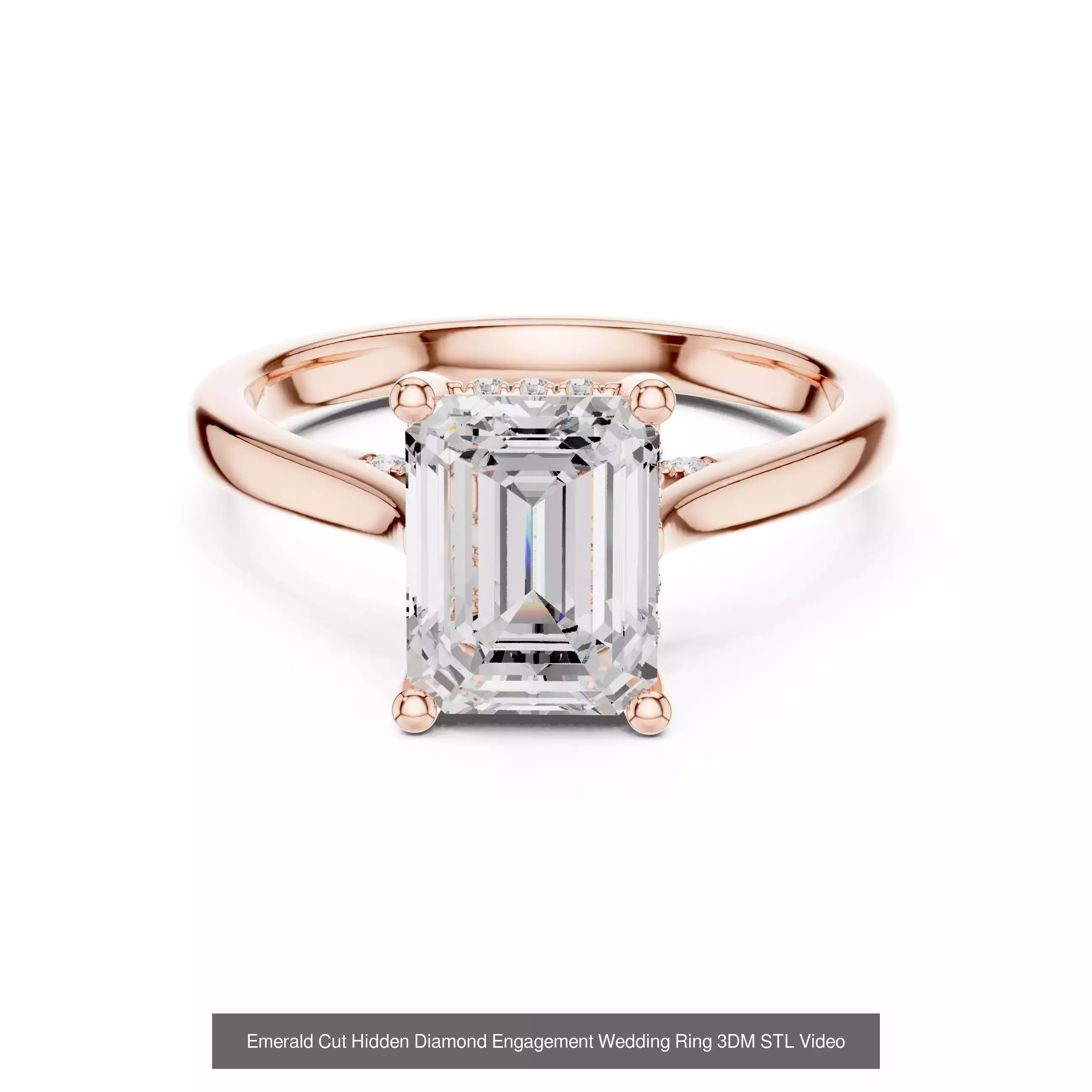 203 Hidden Halo or Diamond Rings 3DM STL OBJ FBX 3 Render Video 3D Model Collection_194