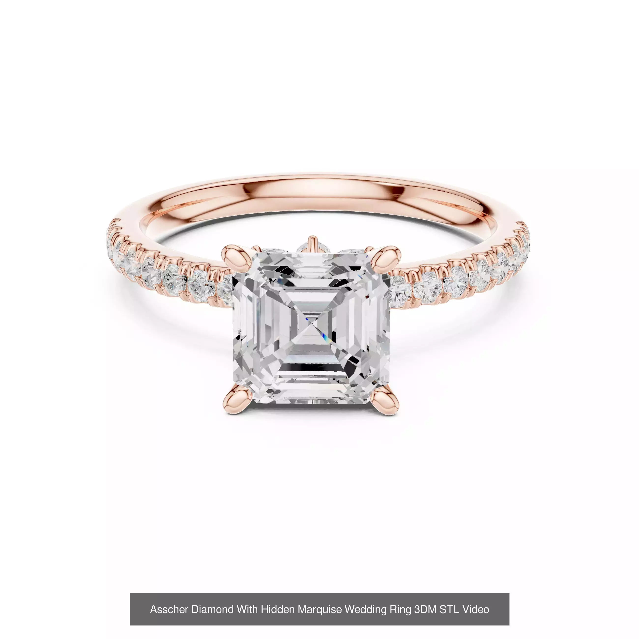 203 Hidden Halo or Diamond Rings 3DM STL OBJ FBX 3 Render Video 3D Model Collection_181