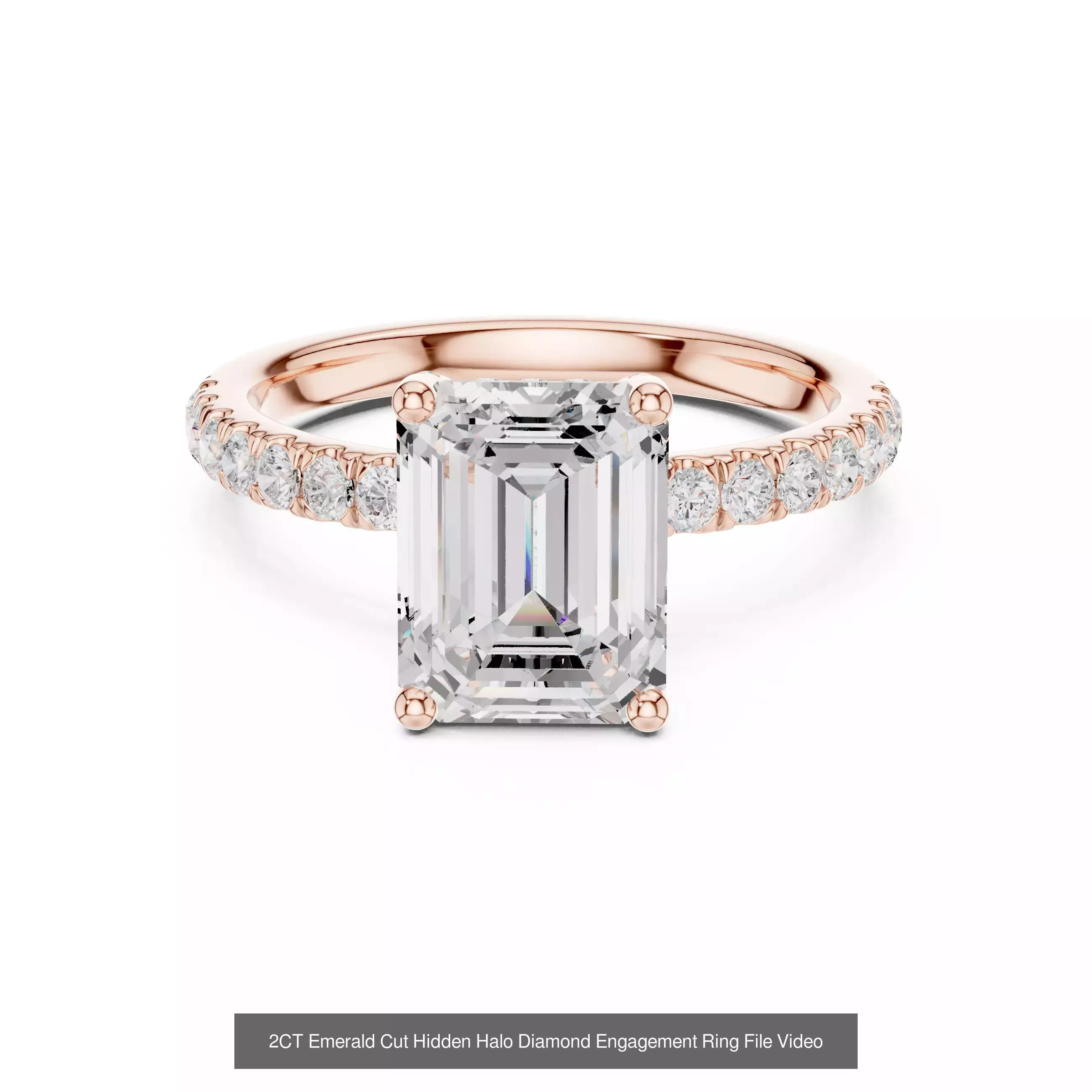 203 Hidden Halo or Diamond Rings 3DM STL OBJ FBX 3 Render Video 3D Model Collection_166