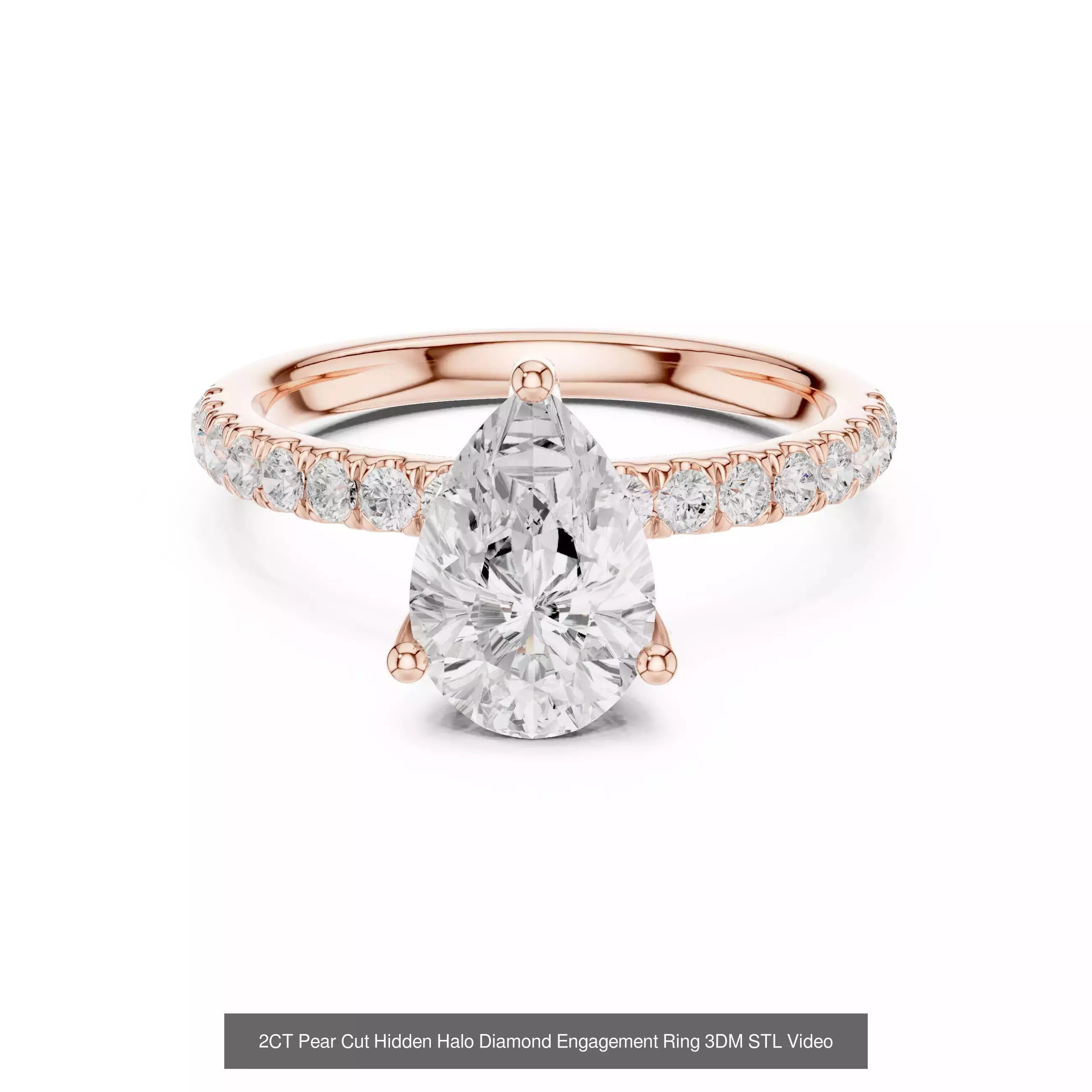 203 Hidden Halo or Diamond Rings 3DM STL OBJ FBX 3 Render Video 3D Model Collection_169