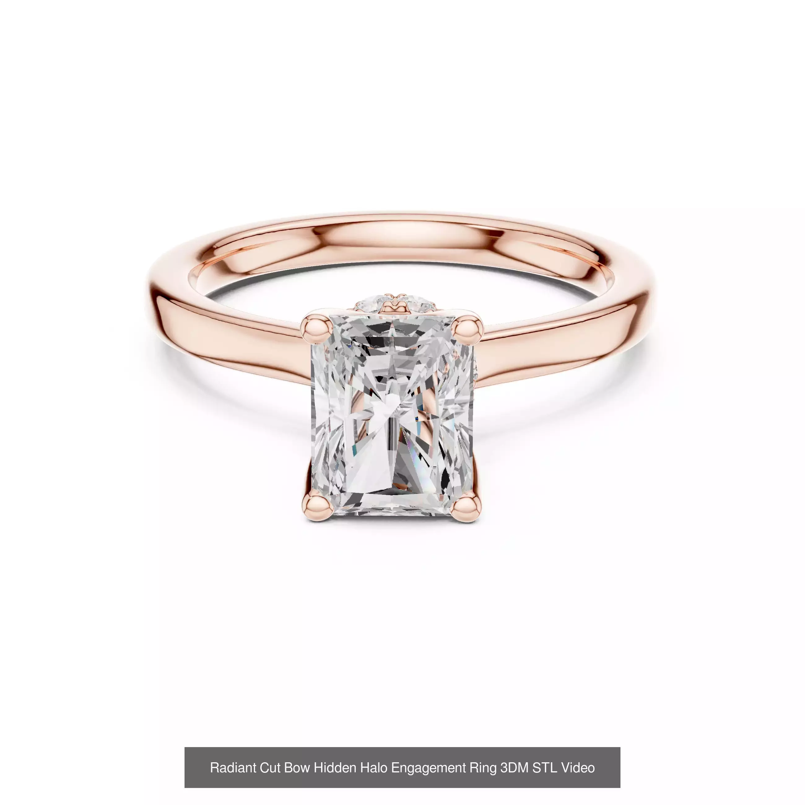 203 Hidden Halo or Diamond Rings 3DM STL OBJ FBX 3 Render Video 3D Model Collection_82