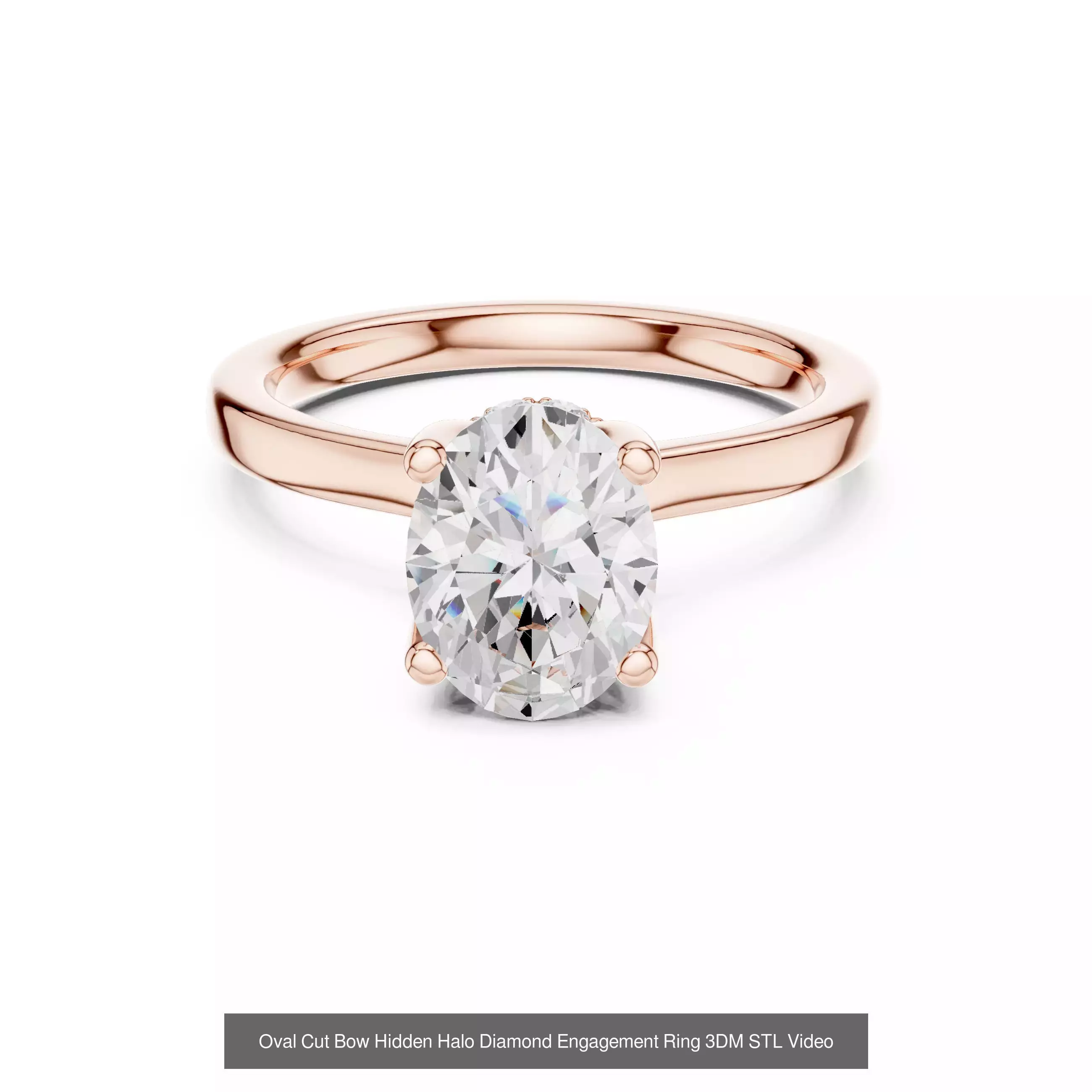 203 Hidden Halo or Diamond Rings 3DM STL OBJ FBX 3 Render Video 3D Model Collection_79