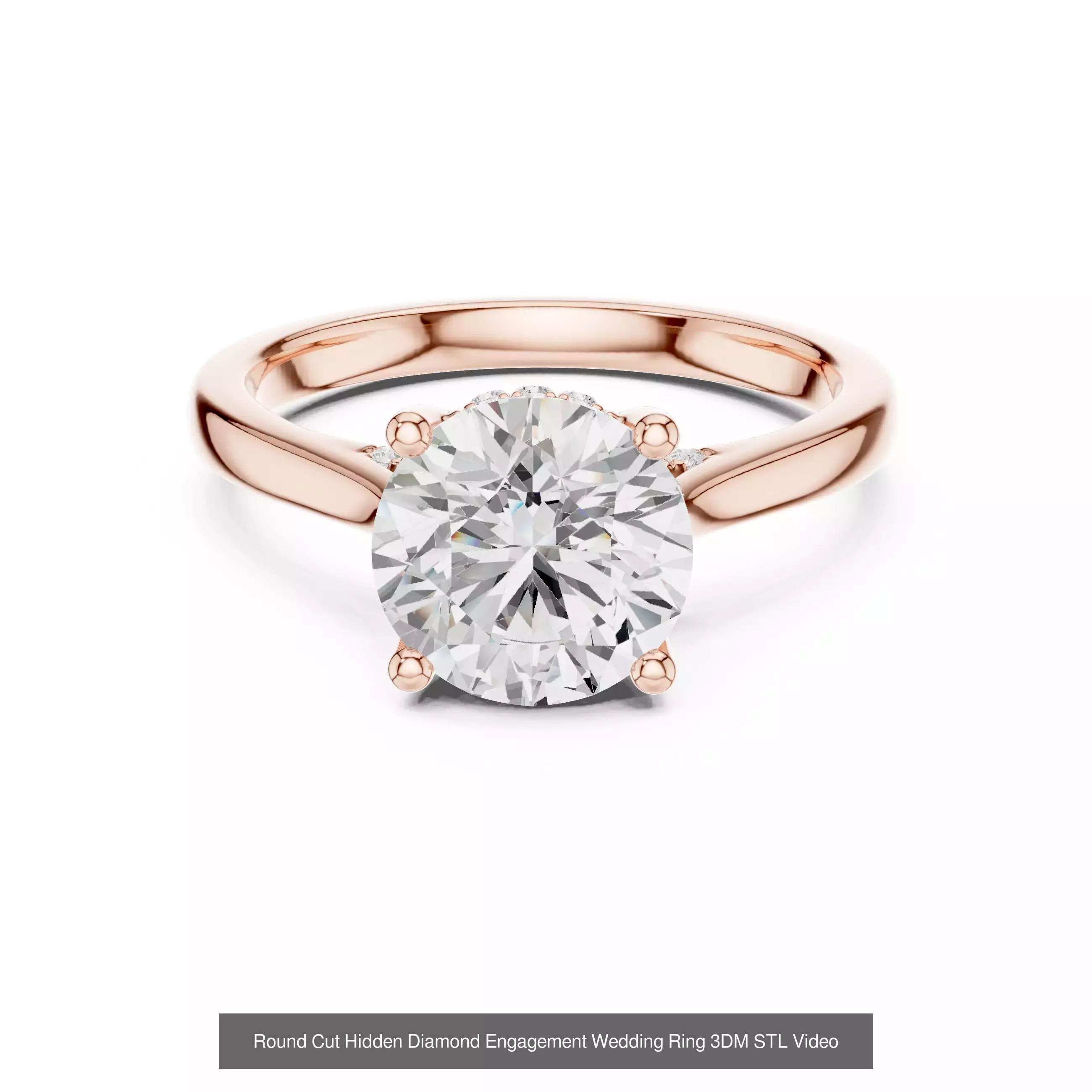 203 Hidden Halo or Diamond Rings 3DM STL OBJ FBX 3 Render Video 3D Model Collection_200