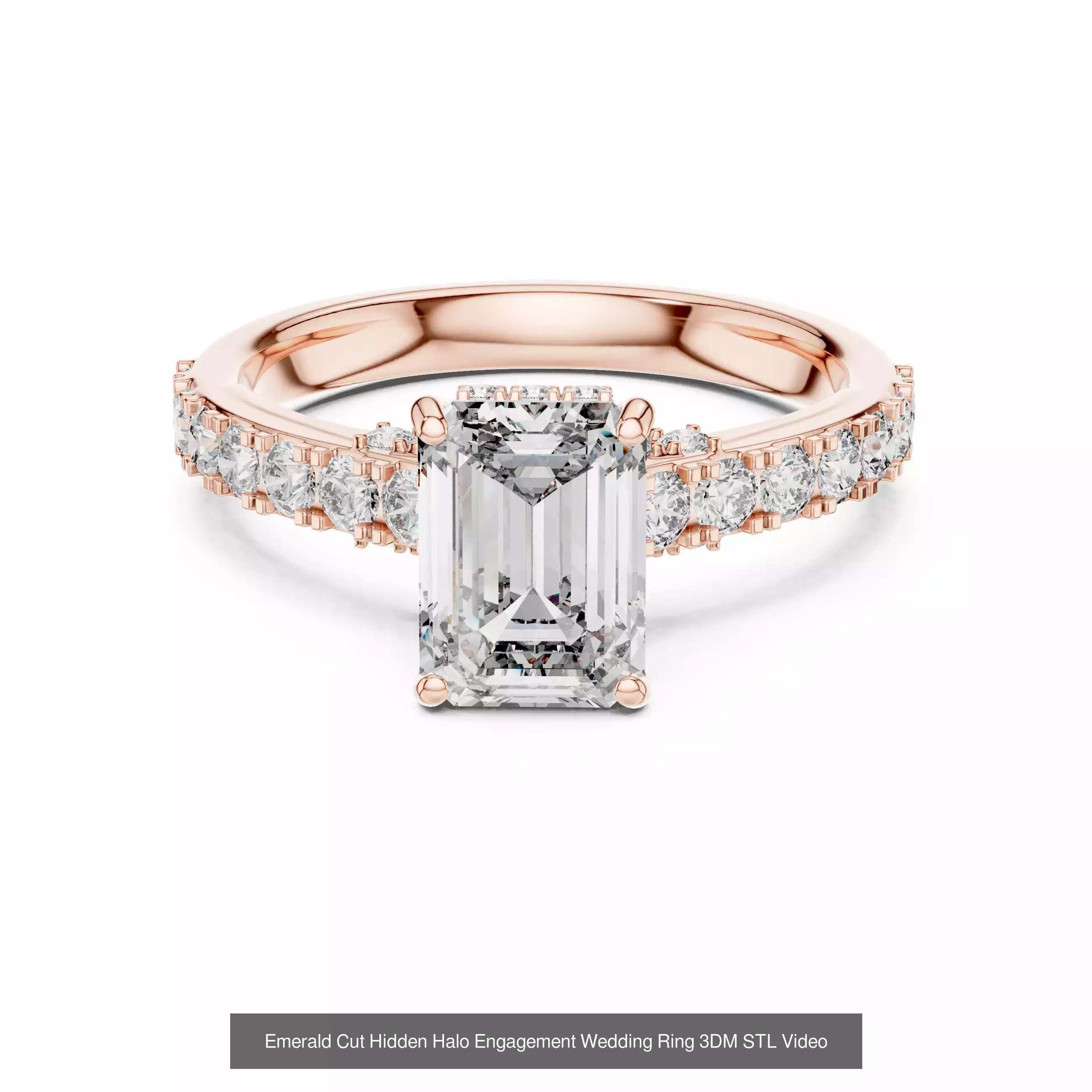 203 Hidden Halo or Diamond Rings 3DM STL OBJ FBX 3 Render Video 3D Model Collection_208