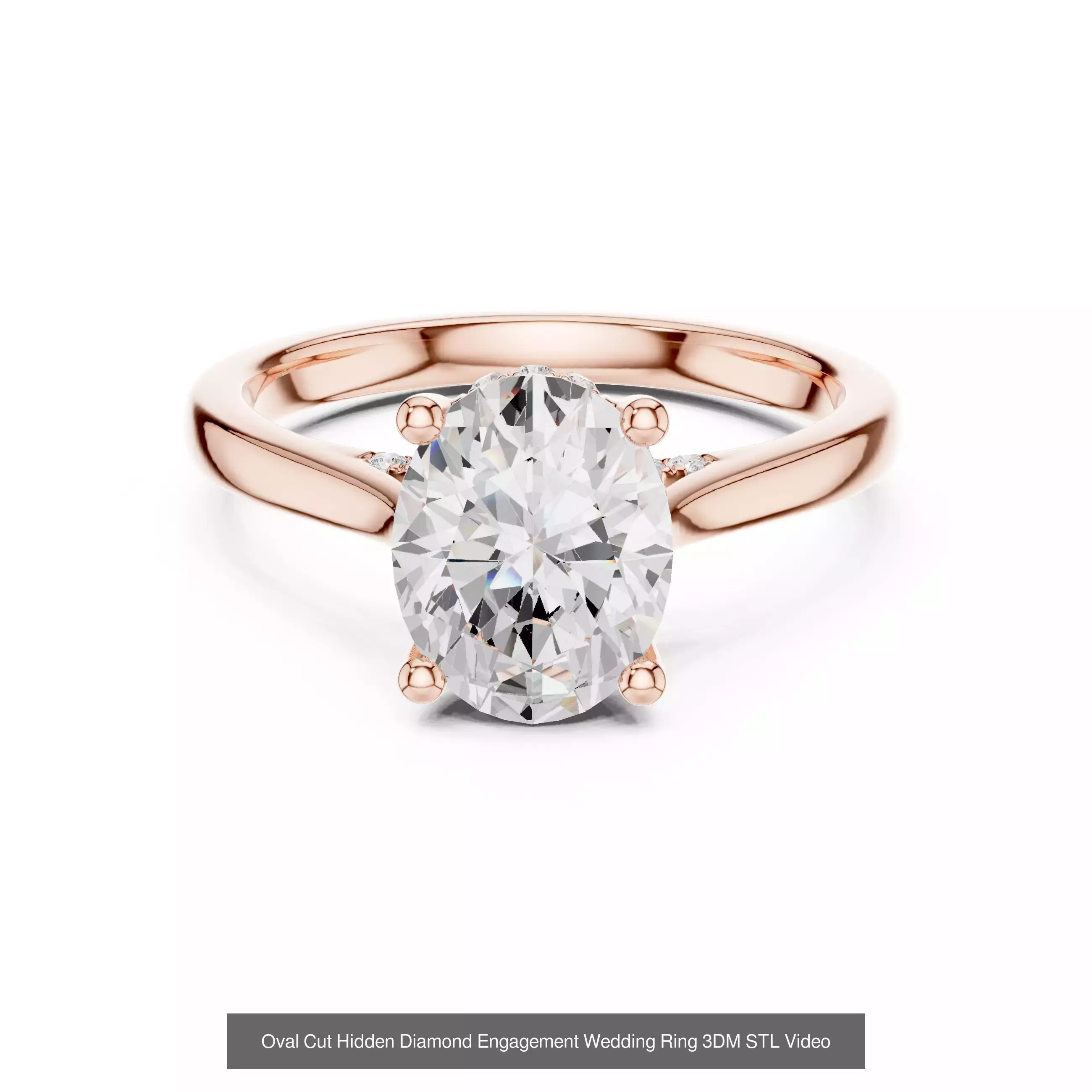 203 Hidden Halo or Diamond Rings 3DM STL OBJ FBX 3 Render Video 3D Model Collection_196