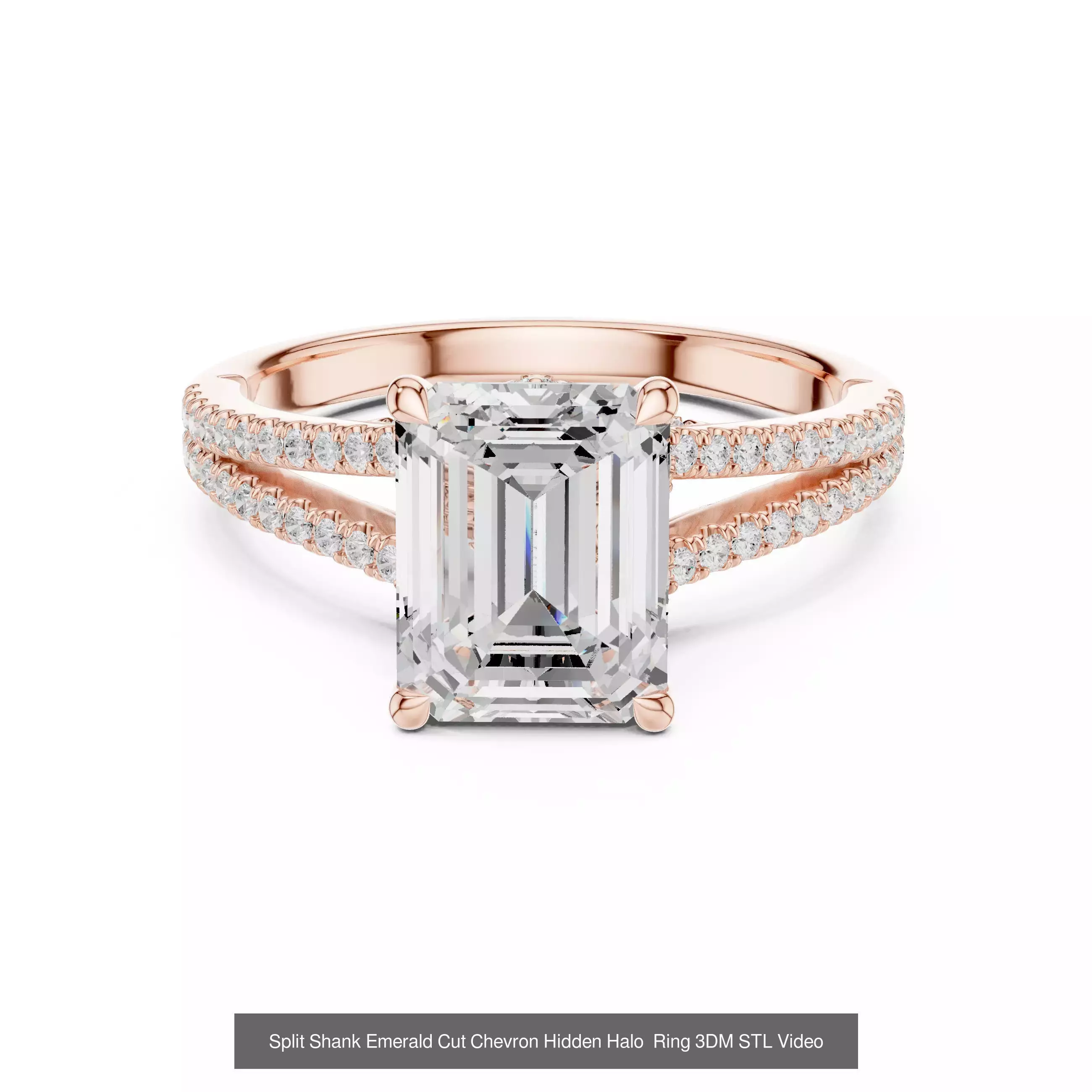 203 Hidden Halo or Diamond Rings 3DM STL OBJ FBX 3 Render Video 3D Model Collection_134