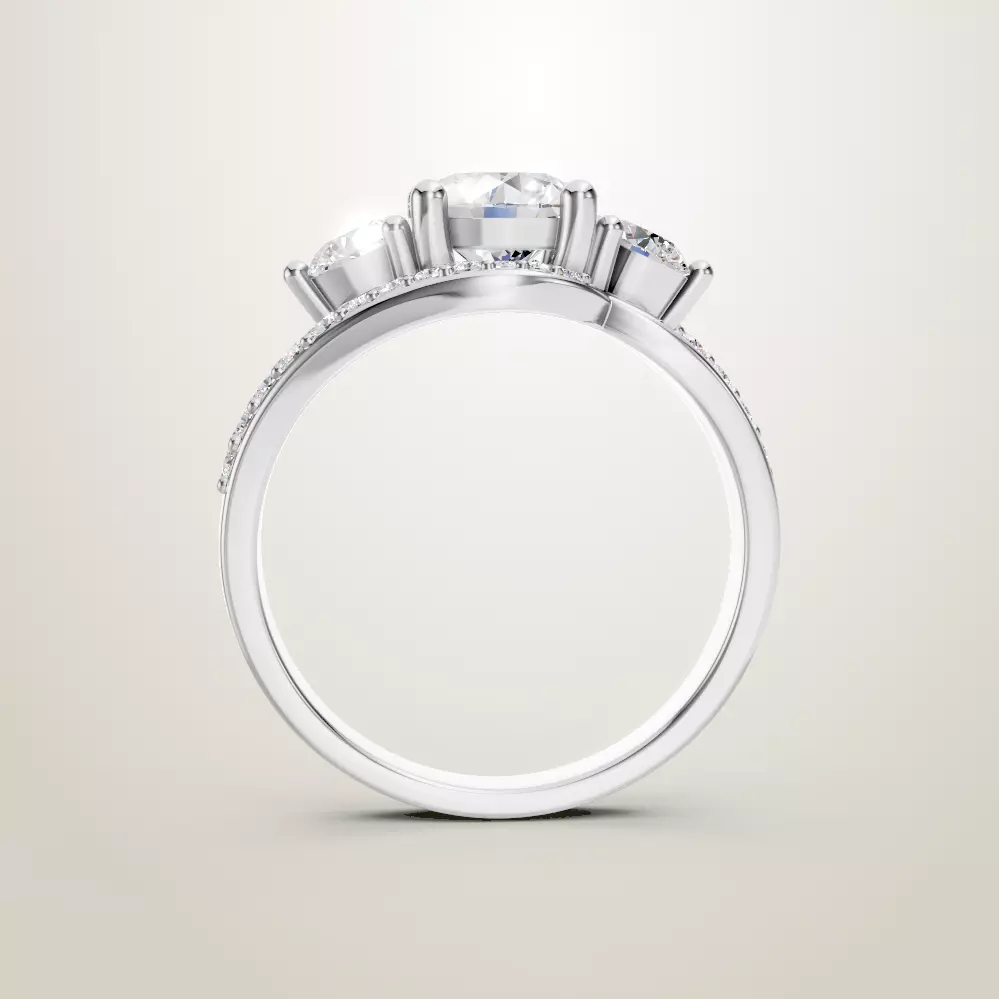 Engagement Wedding Ring 72 3D print model_3