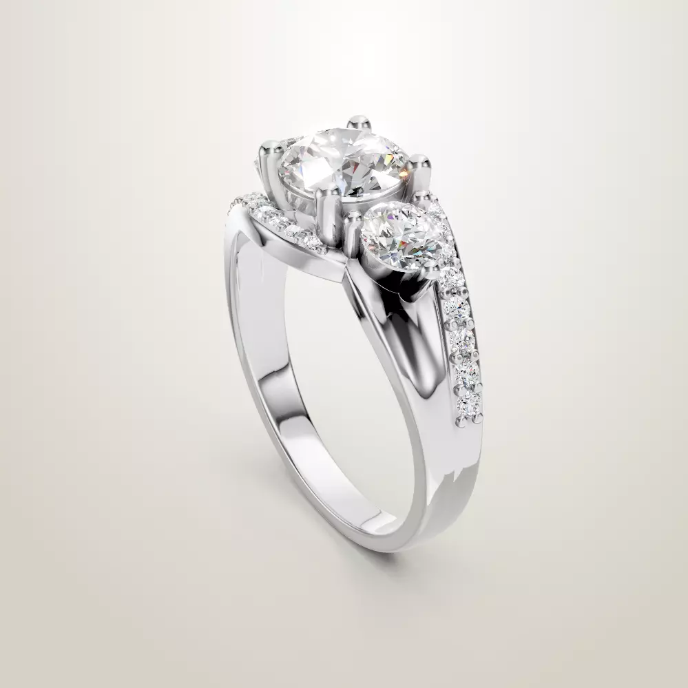Engagement Wedding Ring 72 3D print model_0