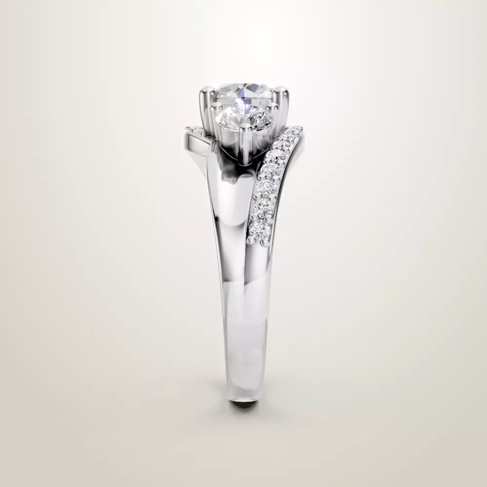 Engagement Wedding Ring 72 3D print model_2