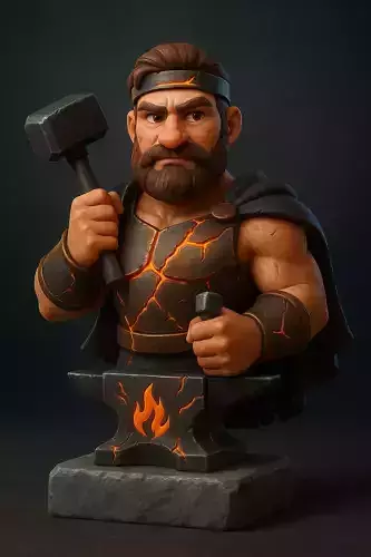 Hephaestus The Divine Smith Bust