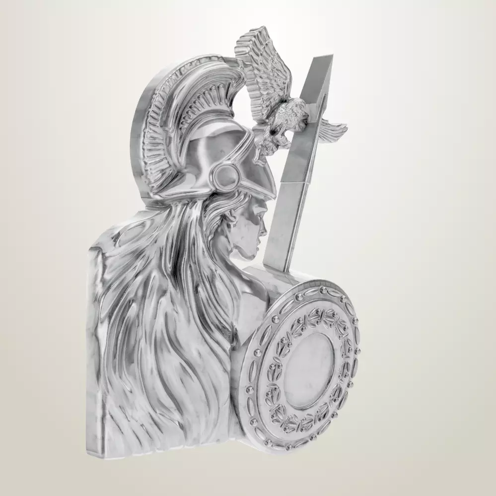 Sparta warrior female  3D print model_1
