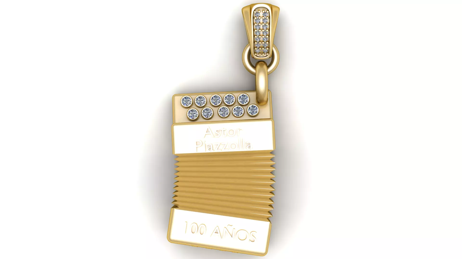 Astor Piazzolla Pendant 3D Printable Model 3D print model
