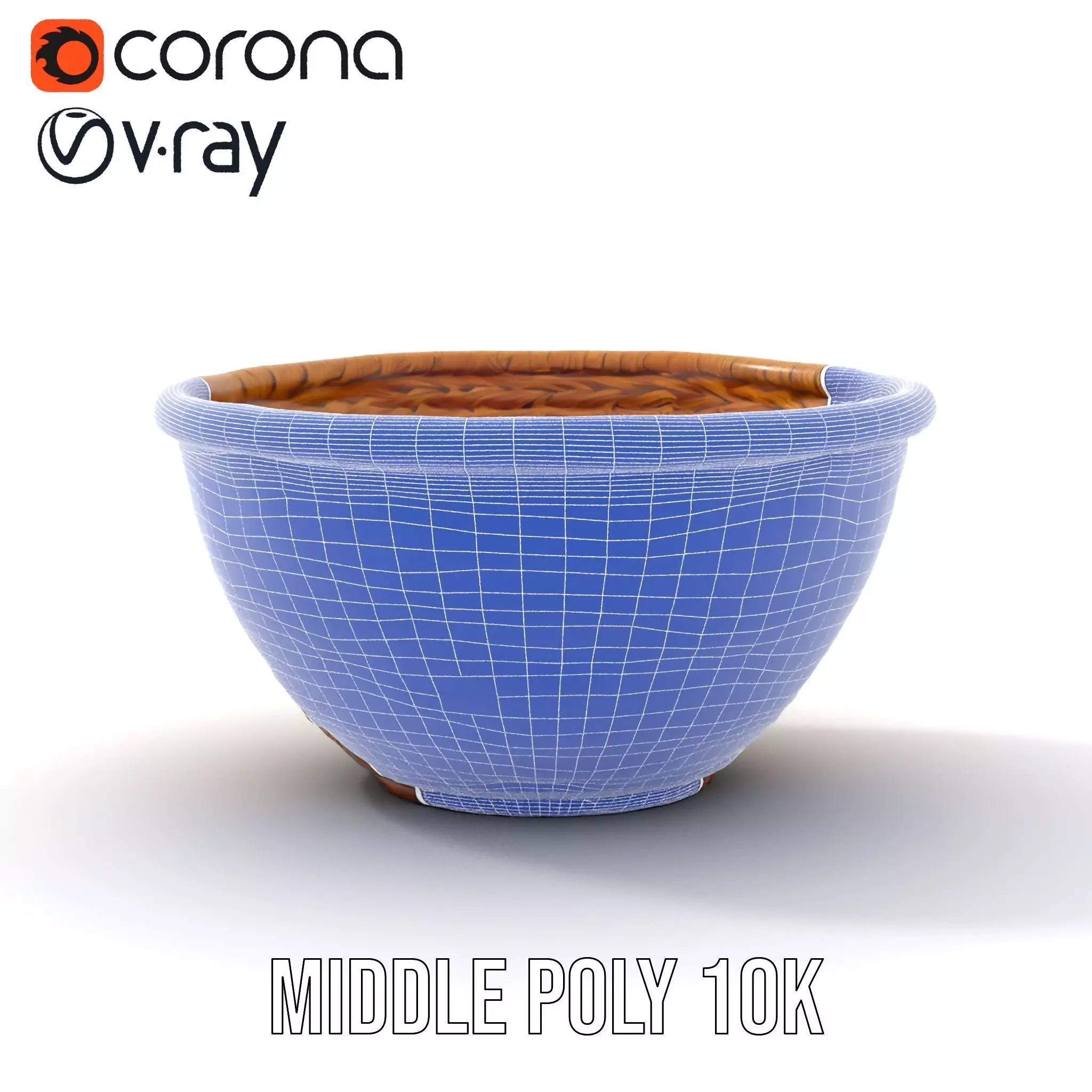 Natural Wicker Basket model pack Low-poly 3D model_27
