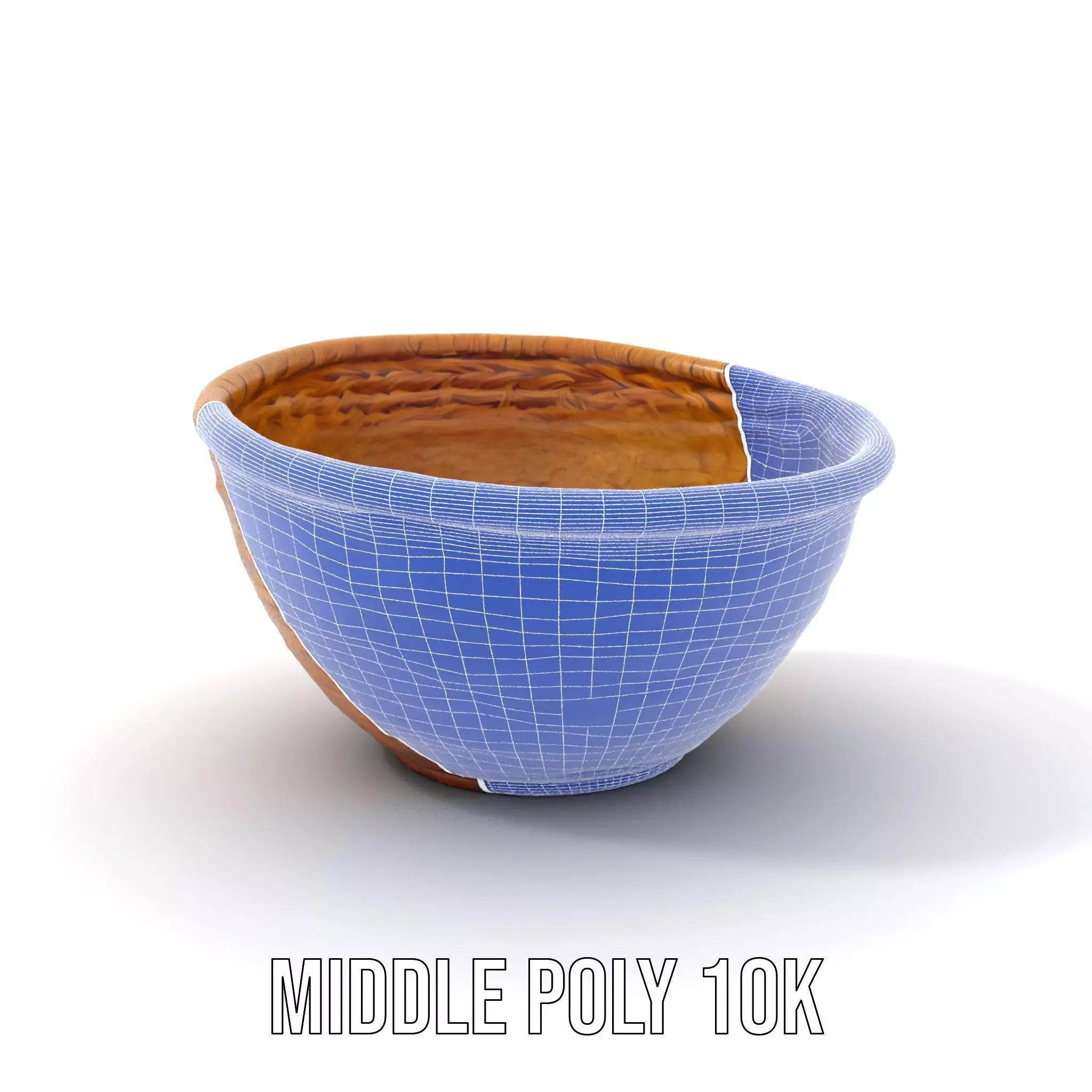 Natural Wicker Basket model pack Low-poly 3D model_5