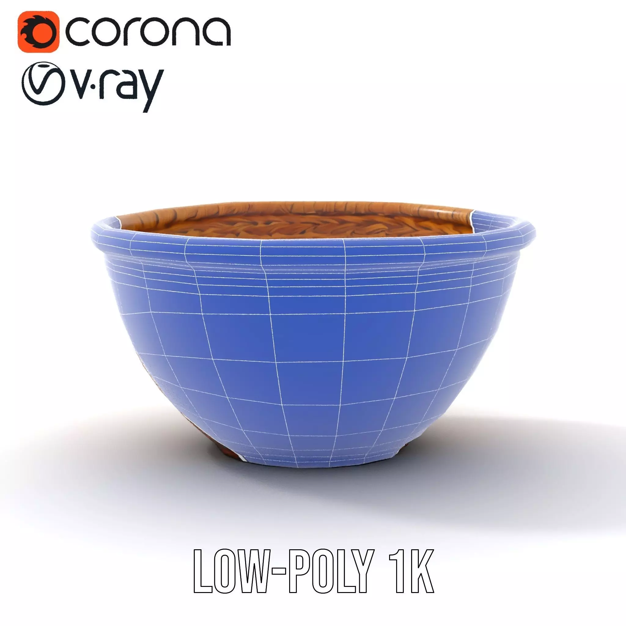 Natural Wicker Basket model pack Low-poly 3D model_30