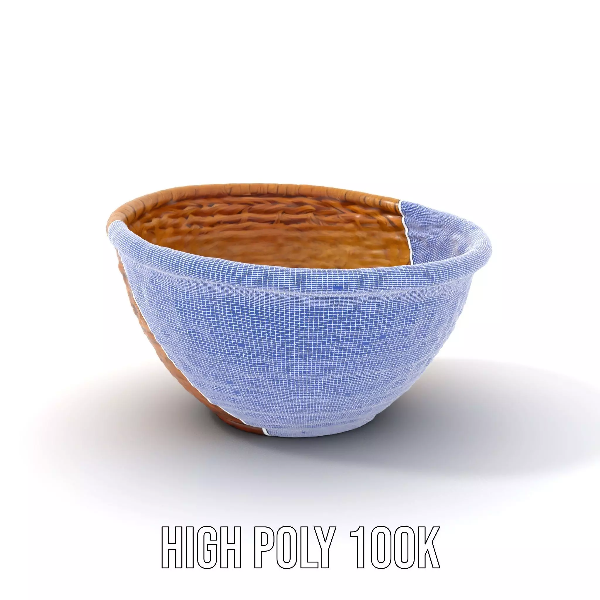 Natural Wicker Basket model pack Low-poly 3D model_4