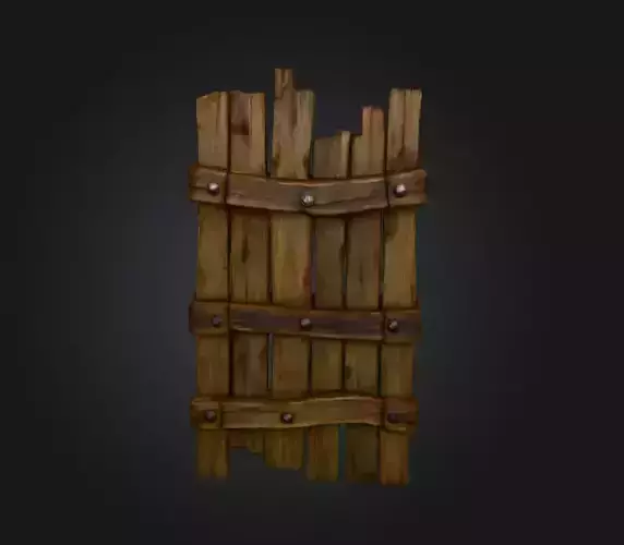 Weathered Wooden Palisade