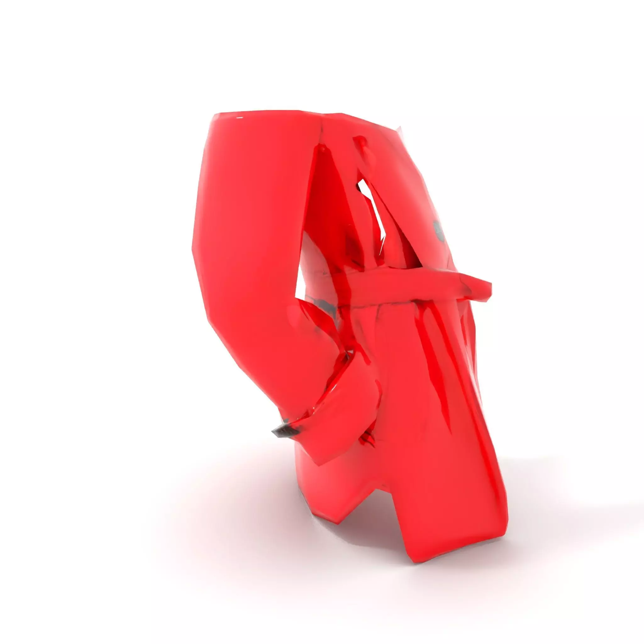Vibrant Red Trench Coat model pack Low-poly 3D model_14