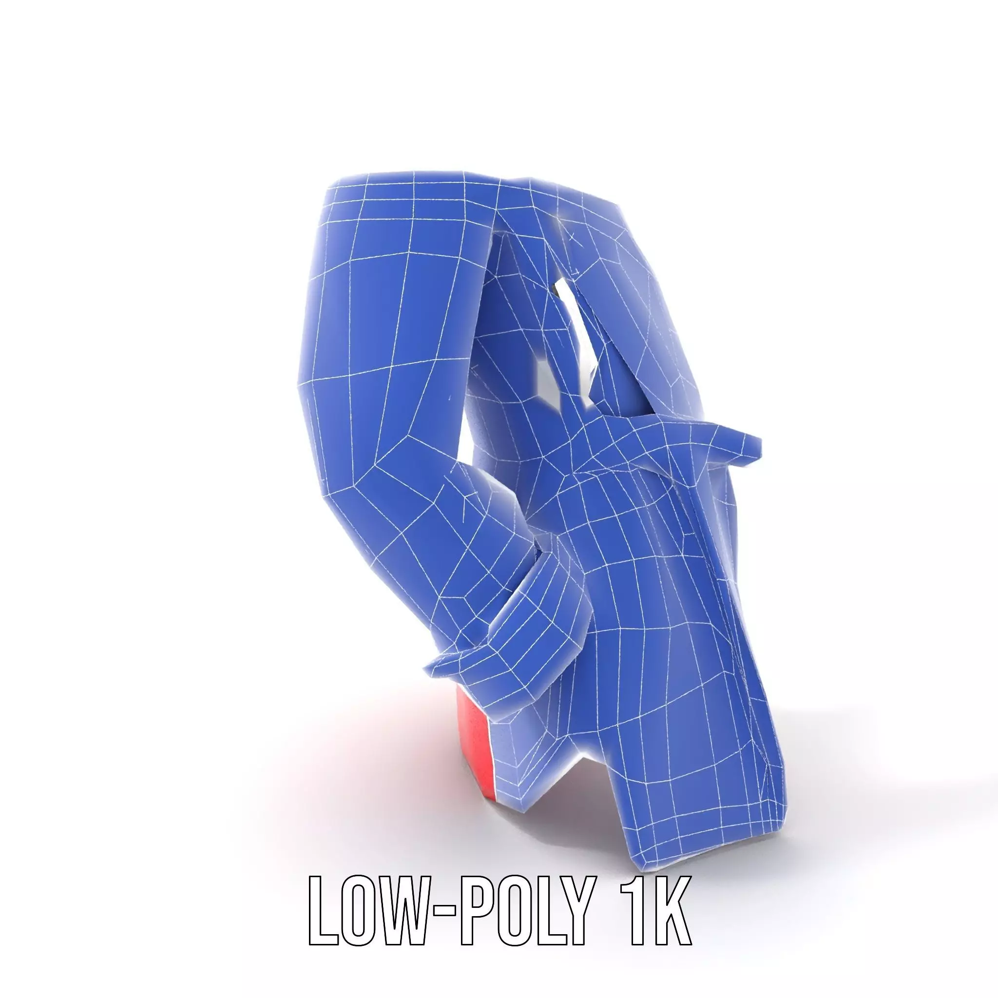Vibrant Red Trench Coat model pack Low-poly 3D model_19