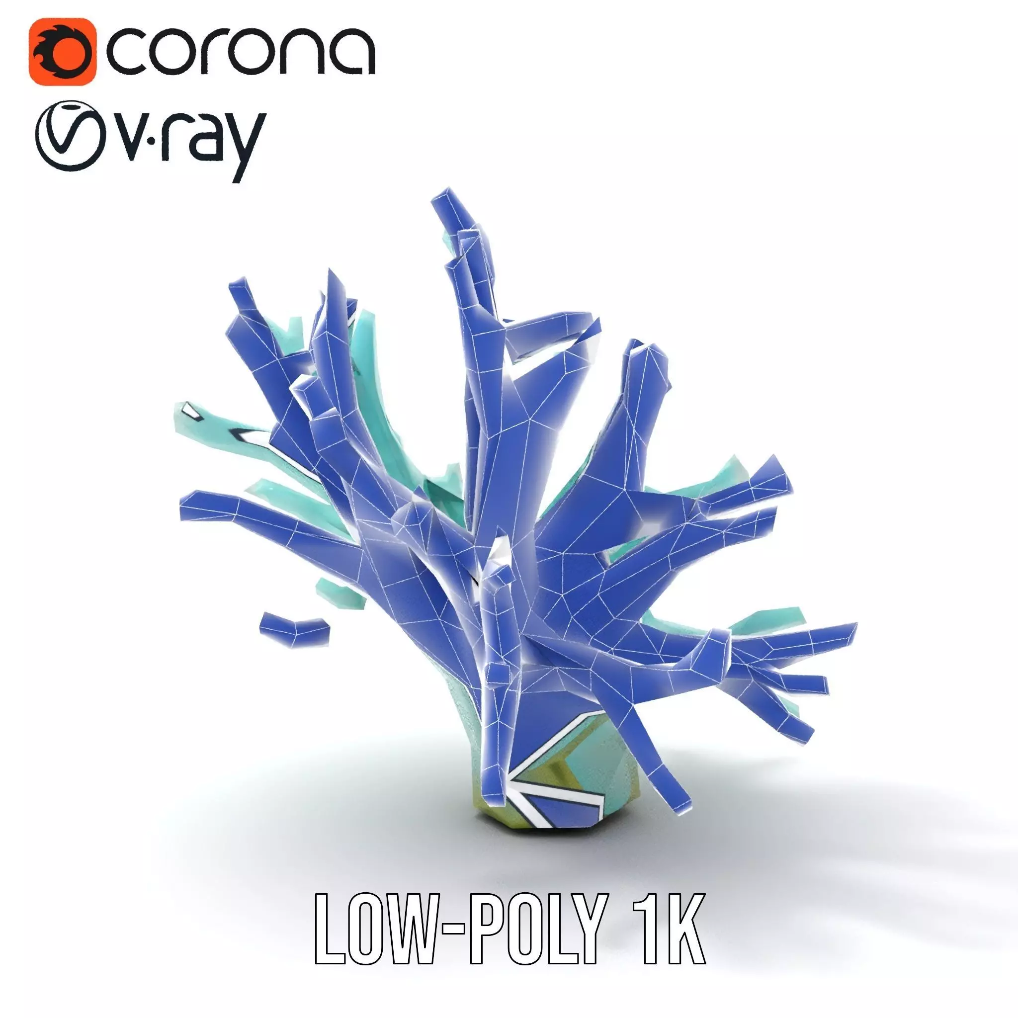 Mint Coral Reef model pack Low-poly 3D model_27