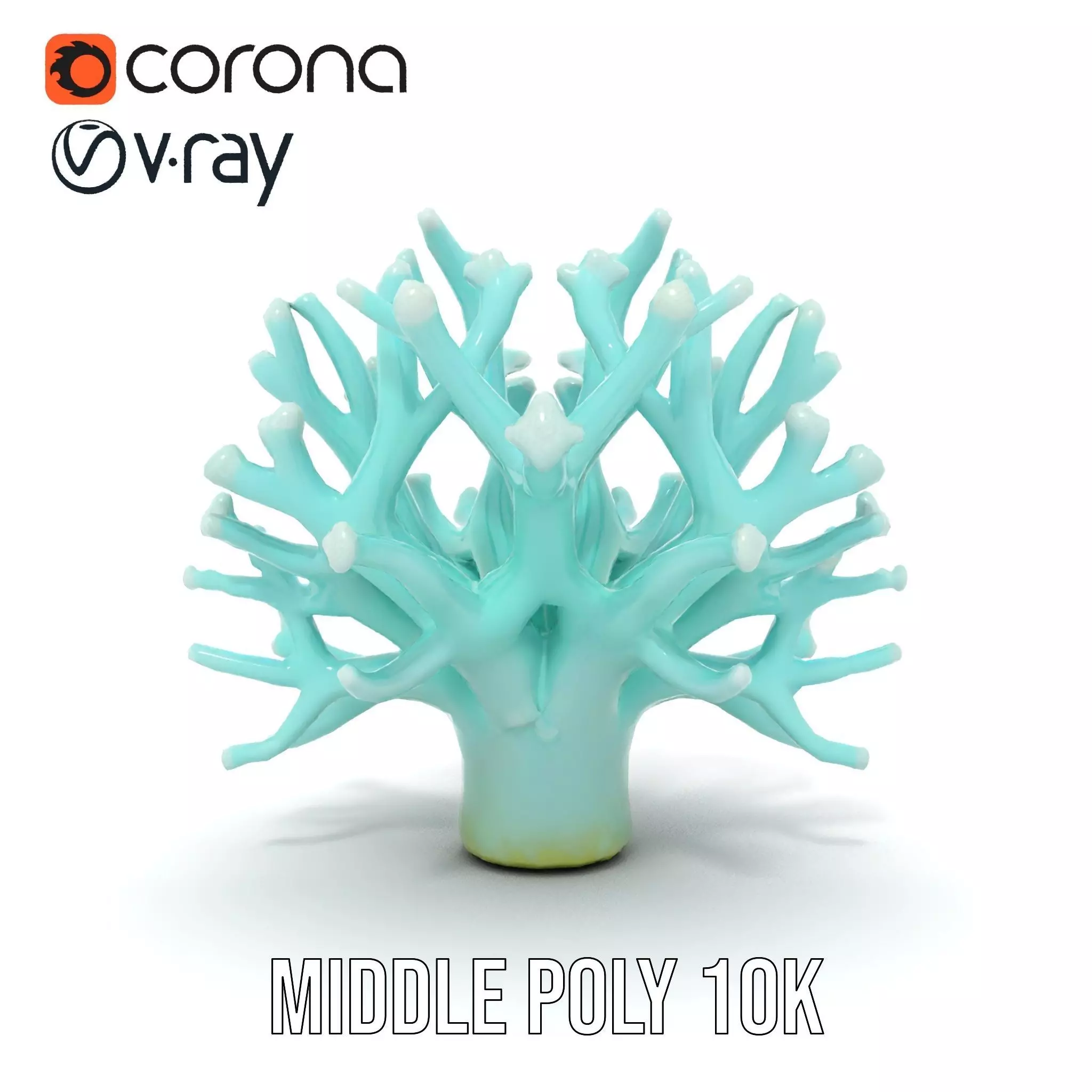 Mint Coral Reef model pack Low-poly 3D model_26