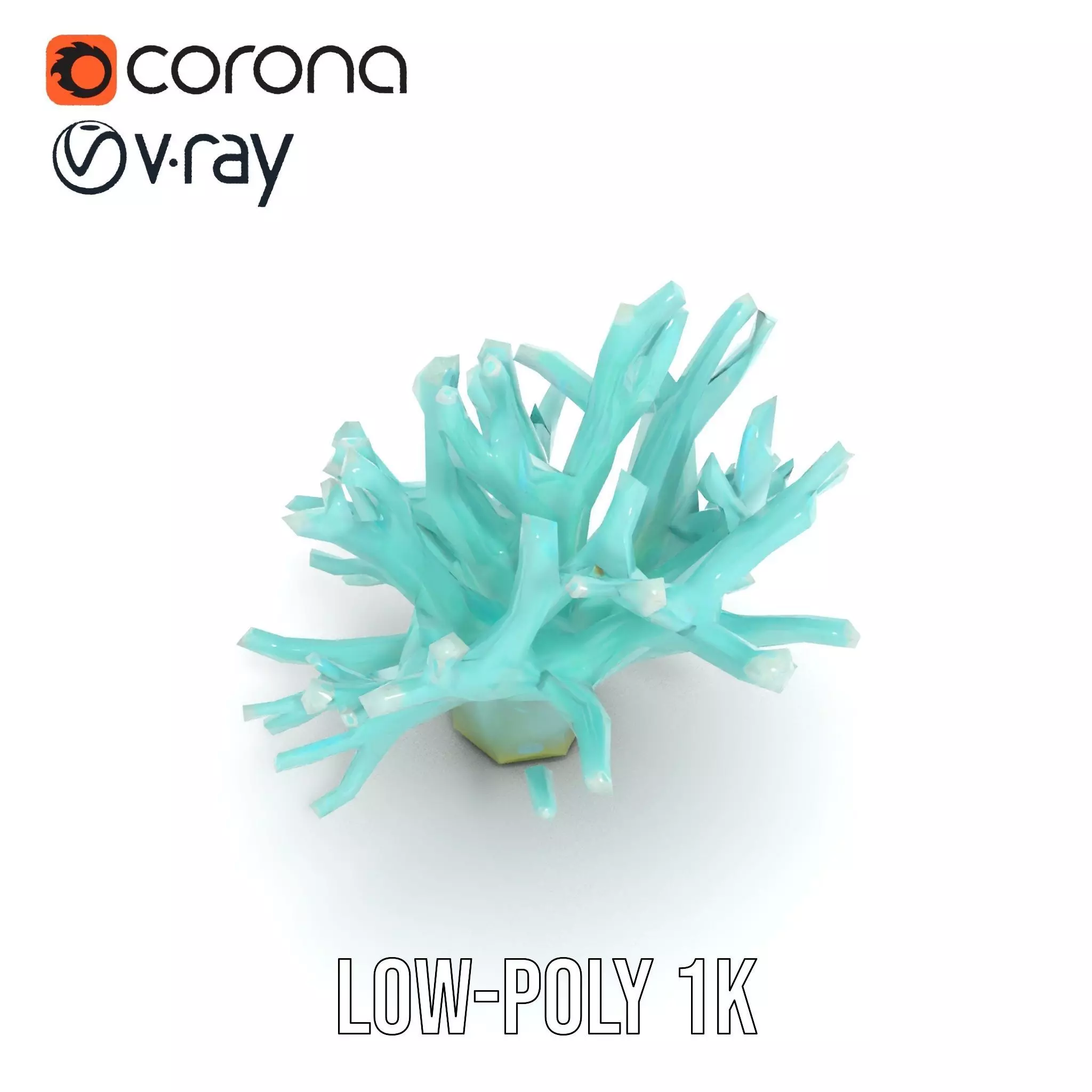 Mint Coral Reef model pack Low-poly 3D model_12