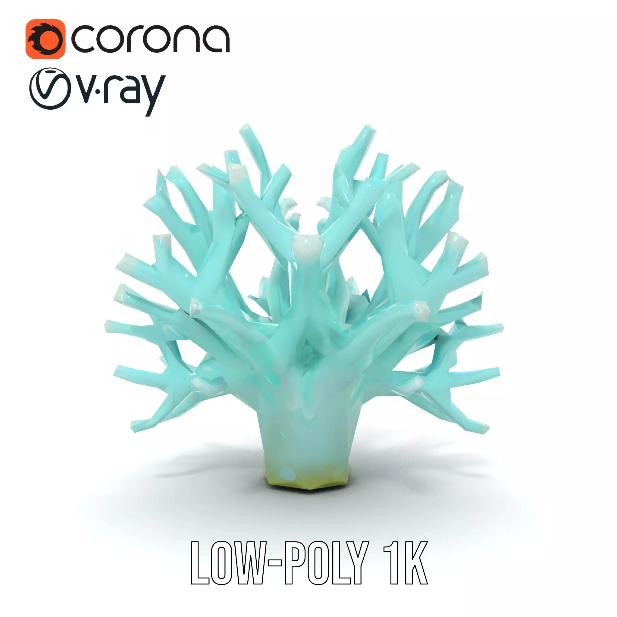 Mint Coral Reef model pack Low-poly 3D model_16