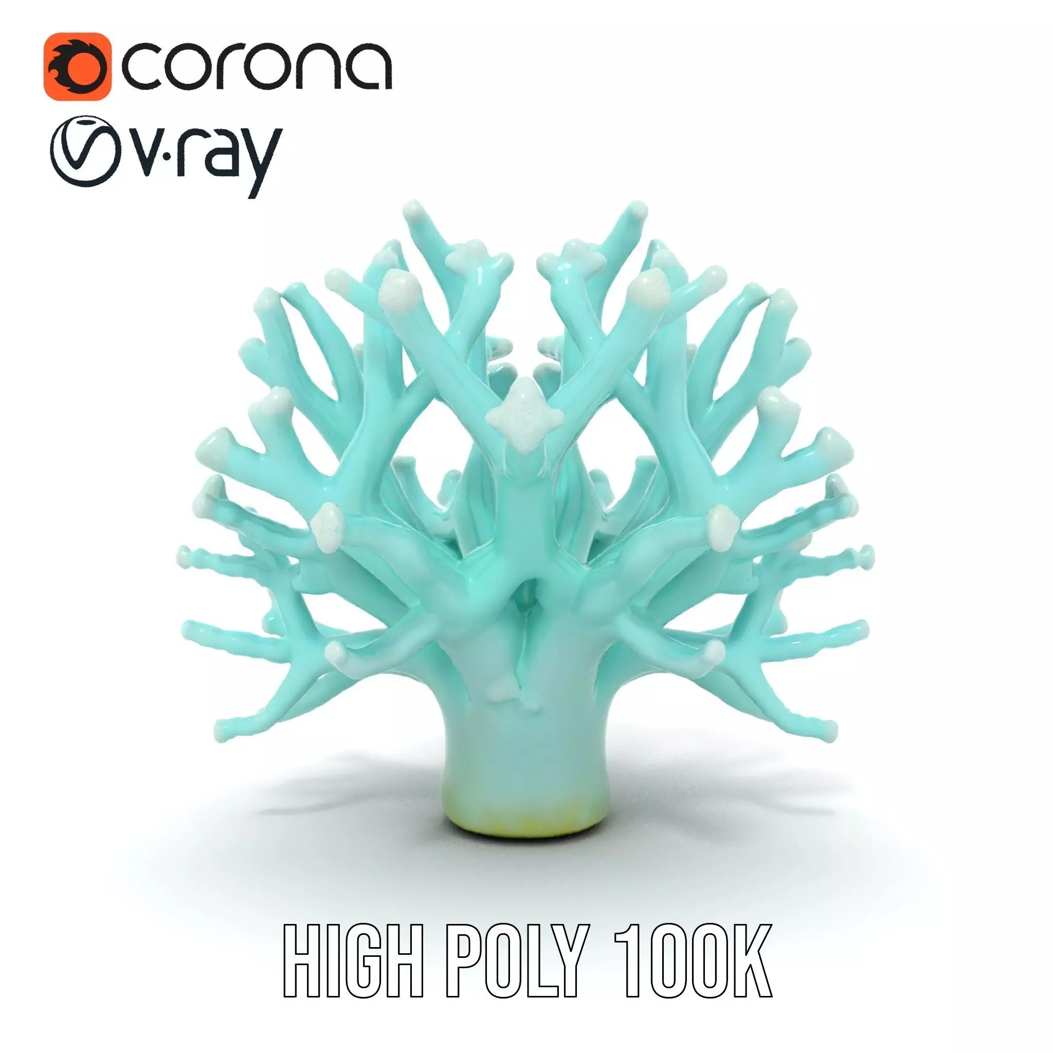 Mint Coral Reef model pack Low-poly 3D model_17