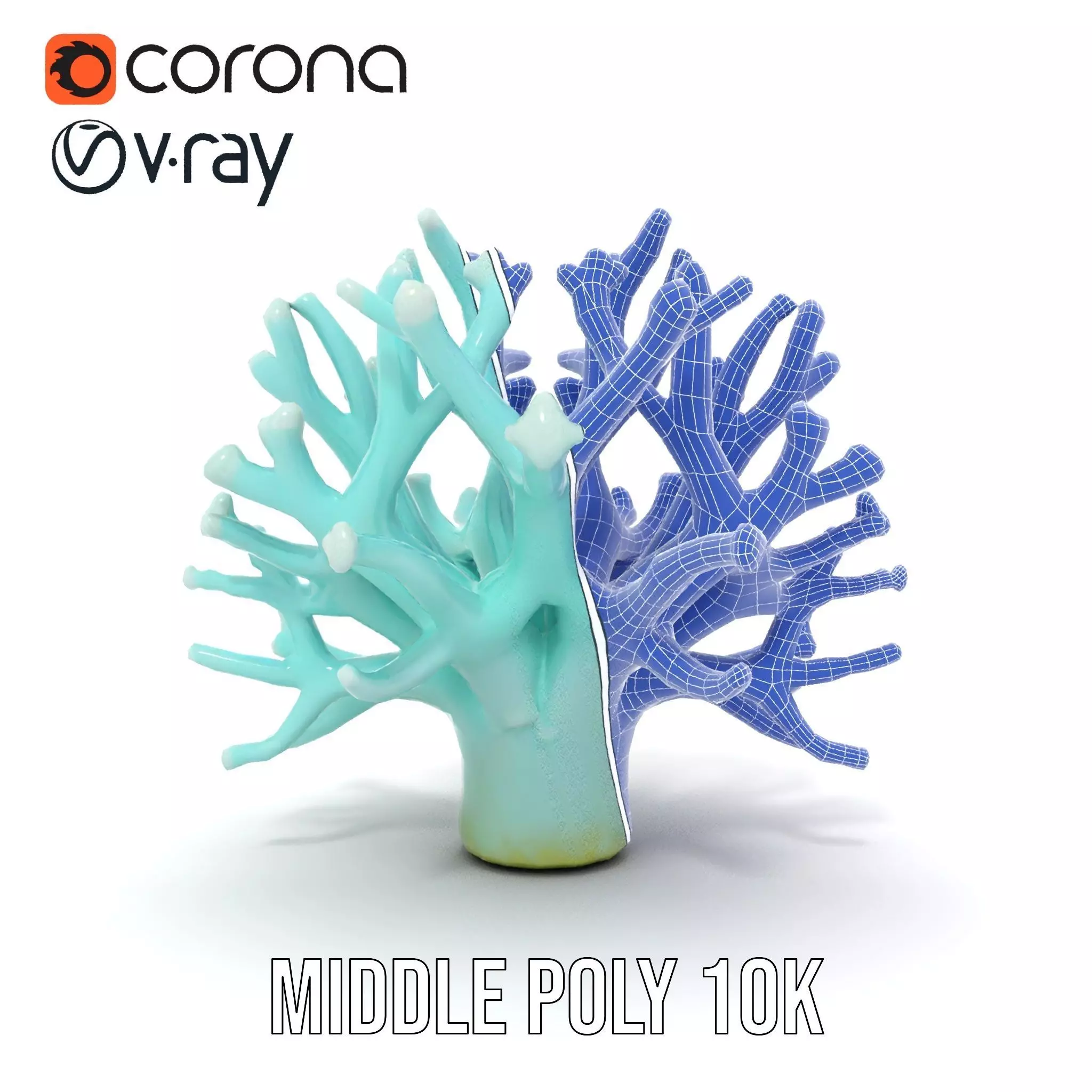 Mint Coral Reef model pack Low-poly 3D model_21