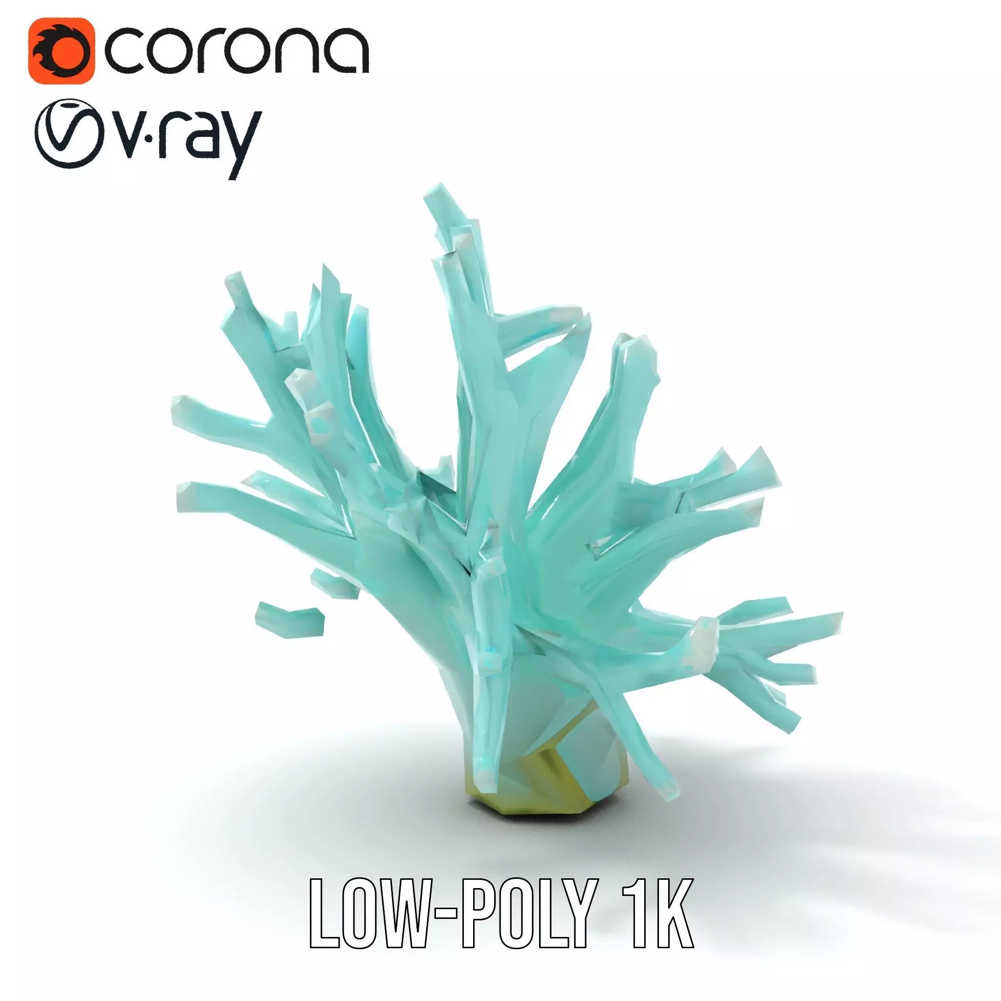 Mint Coral Reef model pack Low-poly 3D model_9