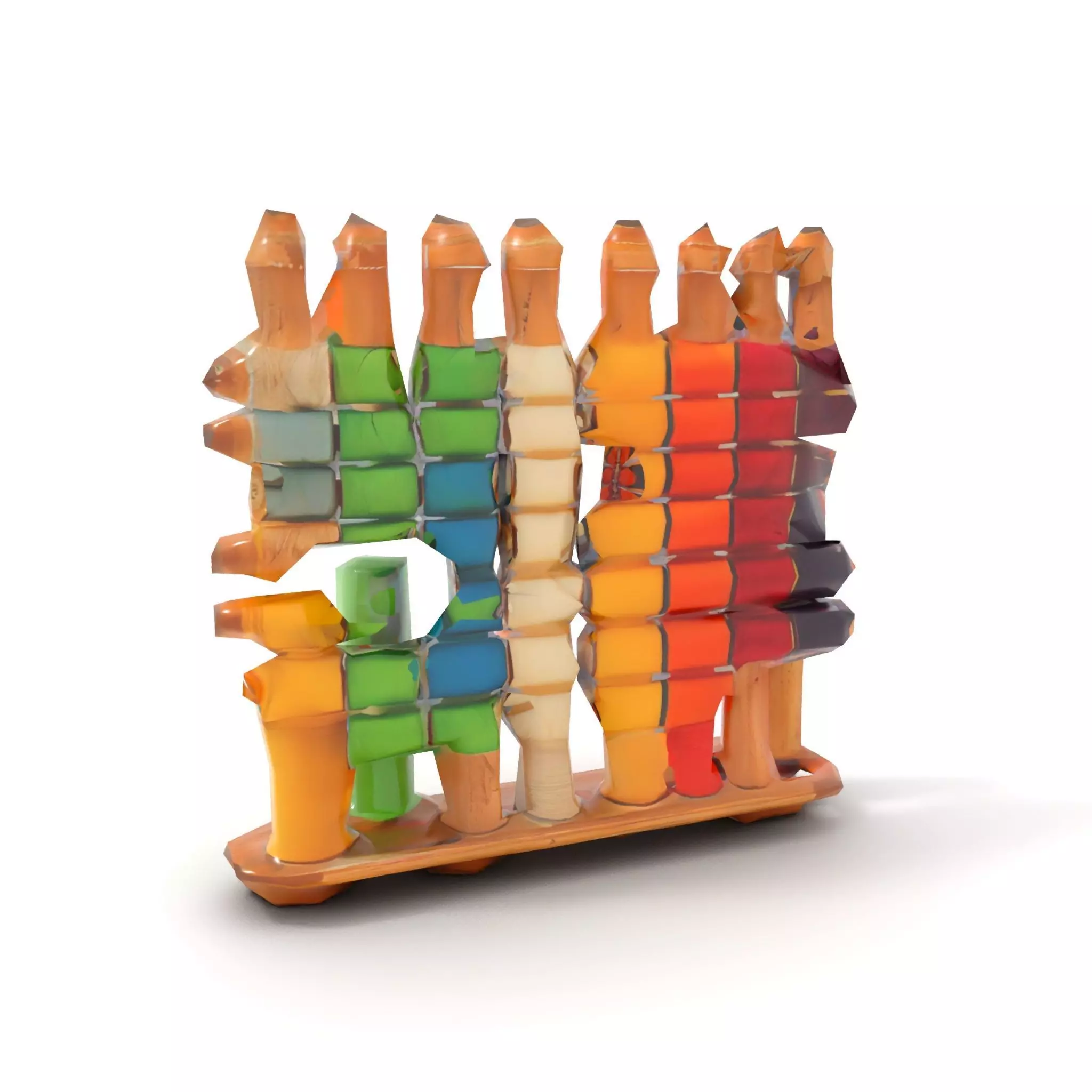 Colorful Thread Spools model pack Low-poly 3D model_7