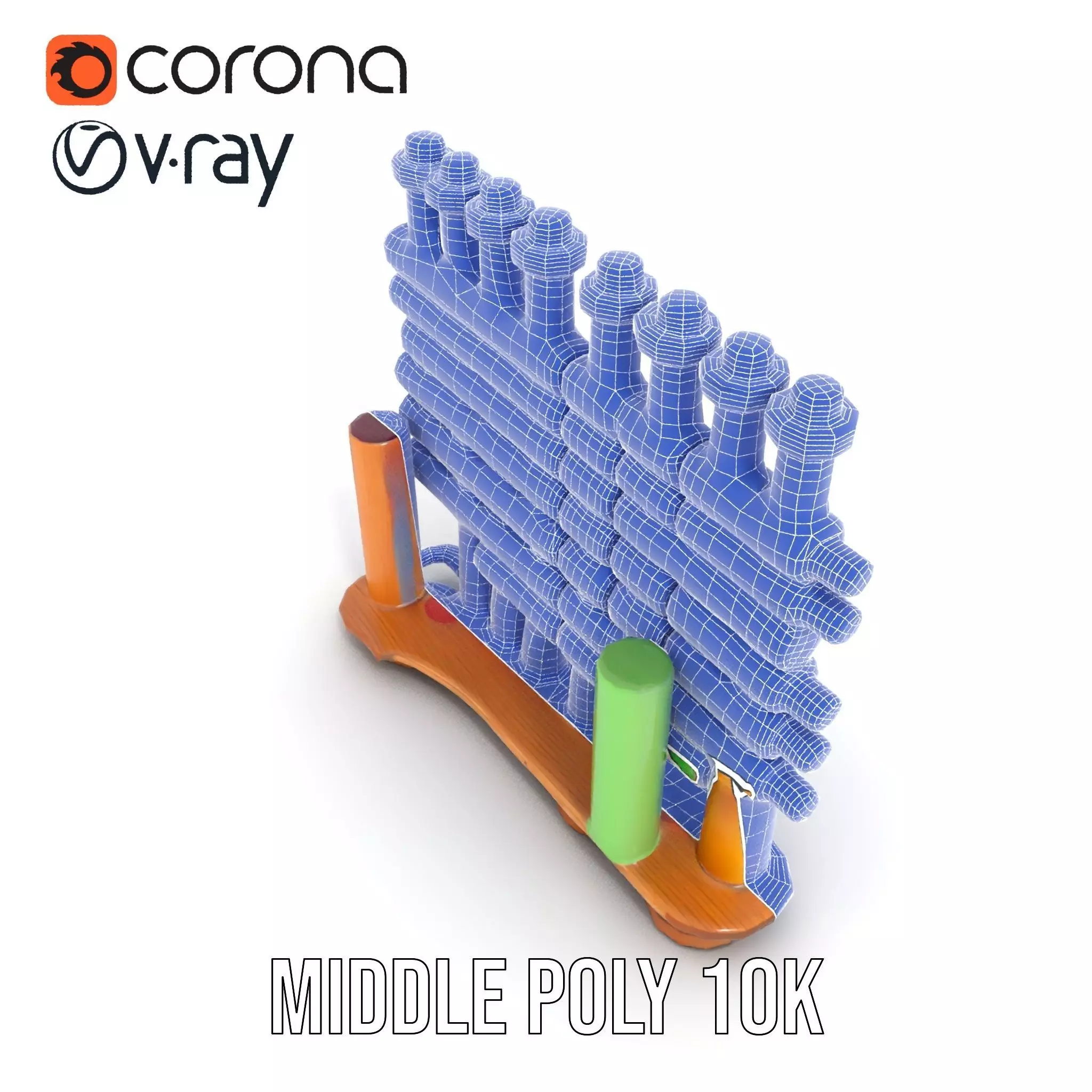 Colorful Thread Spools model pack Low-poly 3D model_27