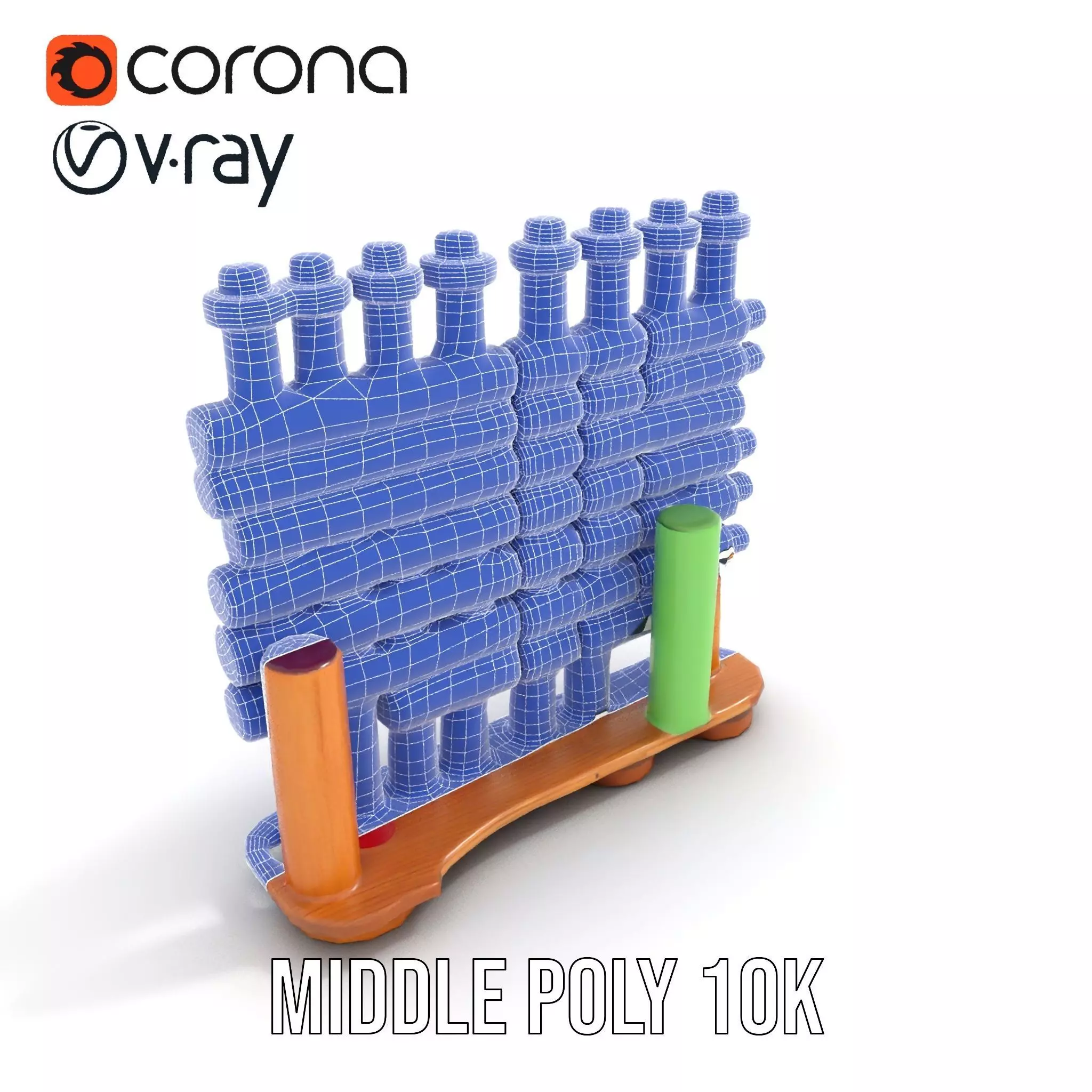 Colorful Thread Spools model pack Low-poly 3D model_18